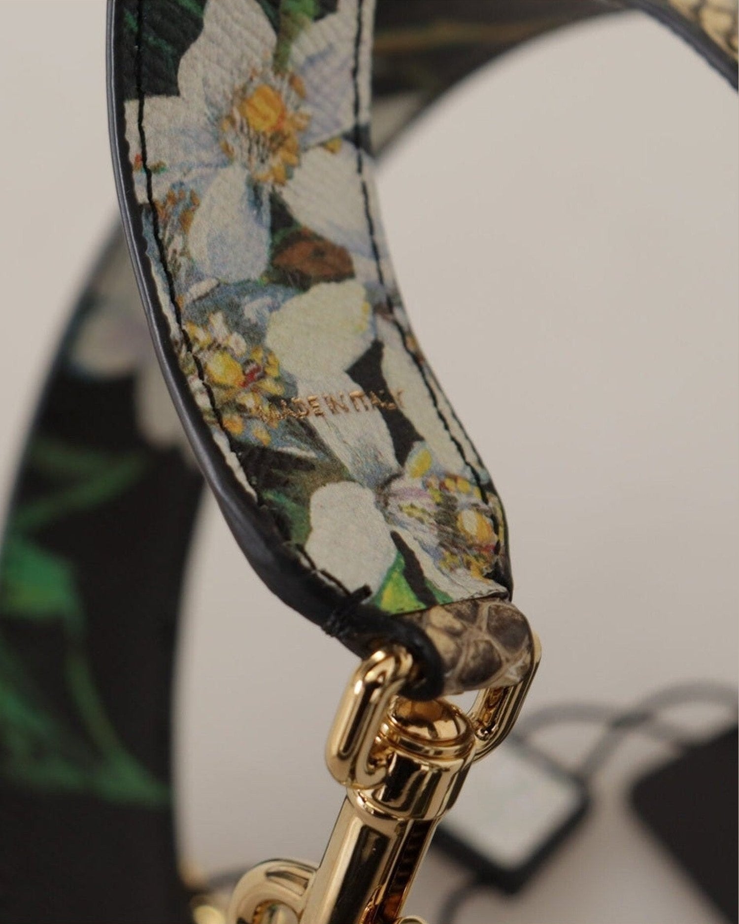Dolce & Gabbana Elegant Python Leather Shoulder Beige Strap Glam Steals