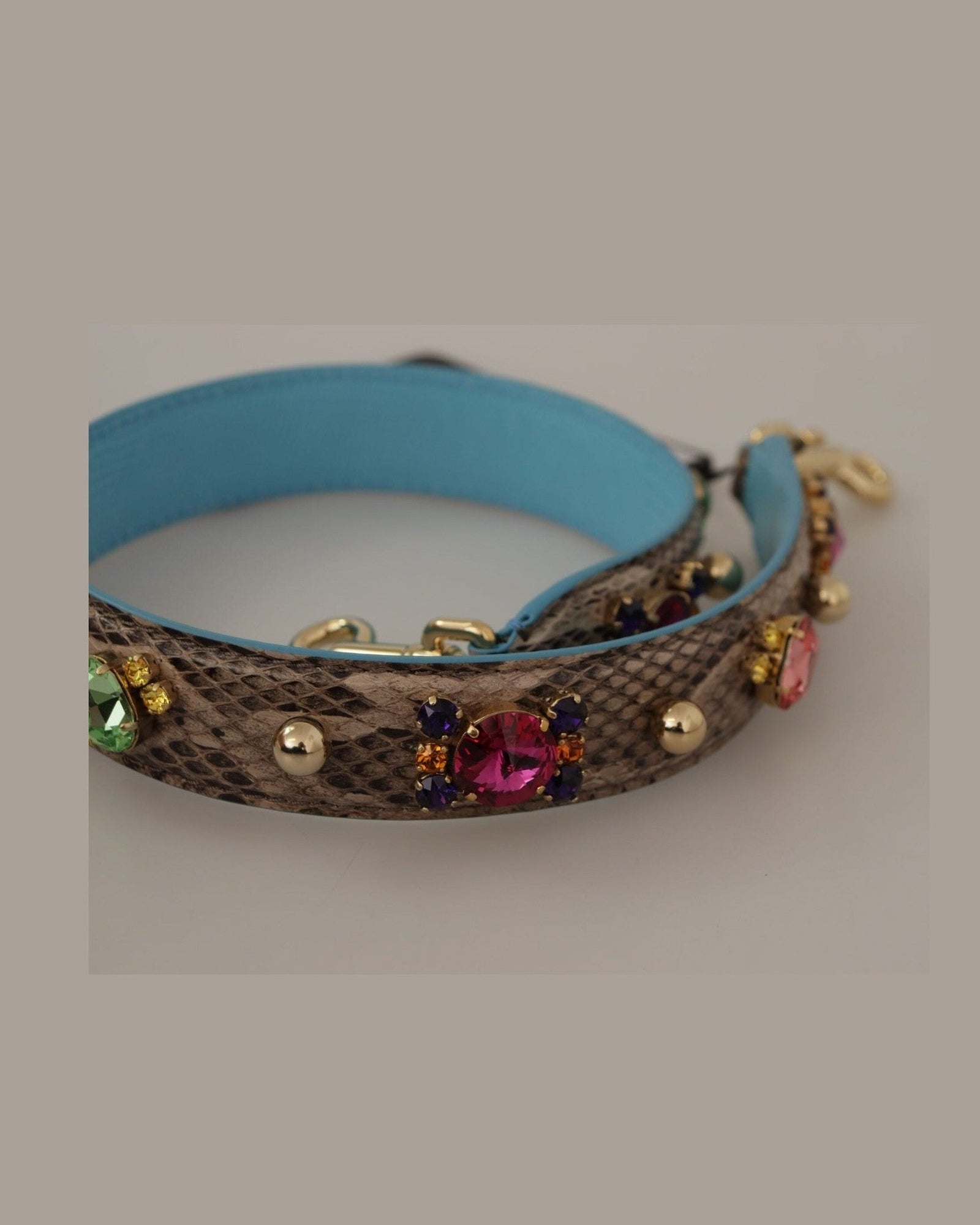 Dolce & Gabbana Elegant Python Leather Shoulder Strap Accessory Glam Steals