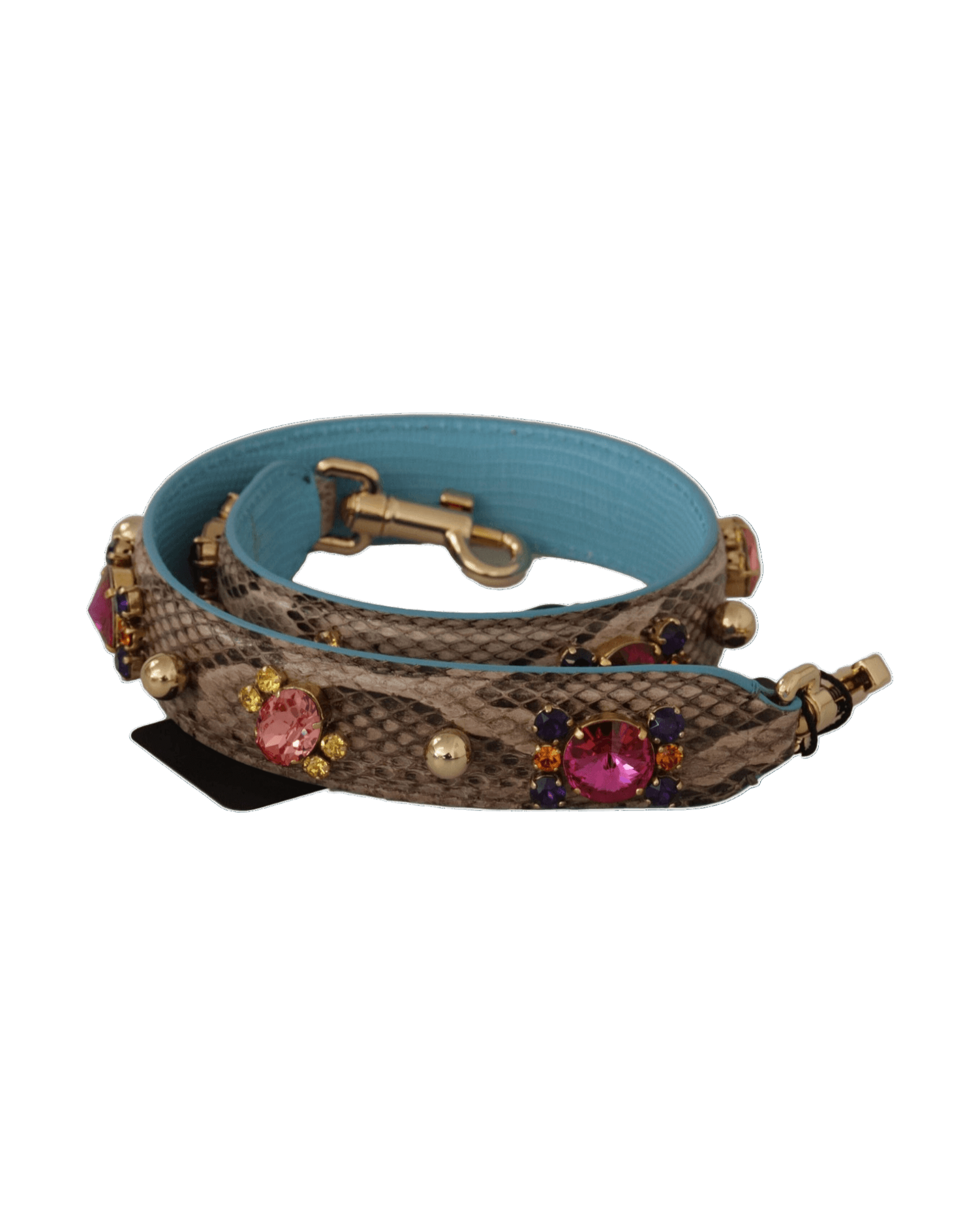 Dolce & Gabbana Elegant Python Leather Shoulder Strap Accessory Glam Steals