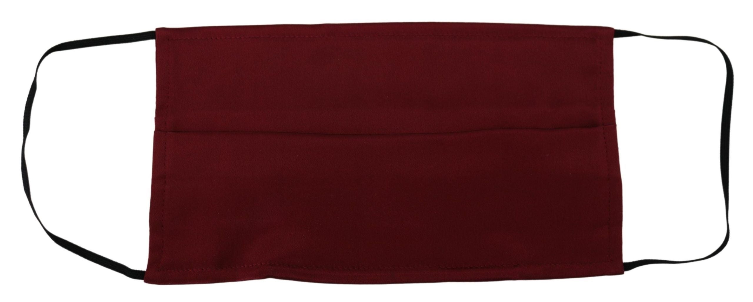 Dolce & Gabbana Elegant Silk Pleated Face Maroon Mask Glam Steals