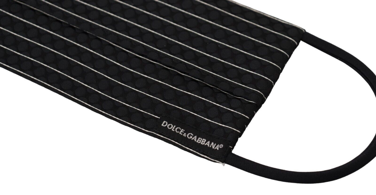 Dolce & Gabbana Elegant Striped Silk Blend Face Mask Glam Steals
