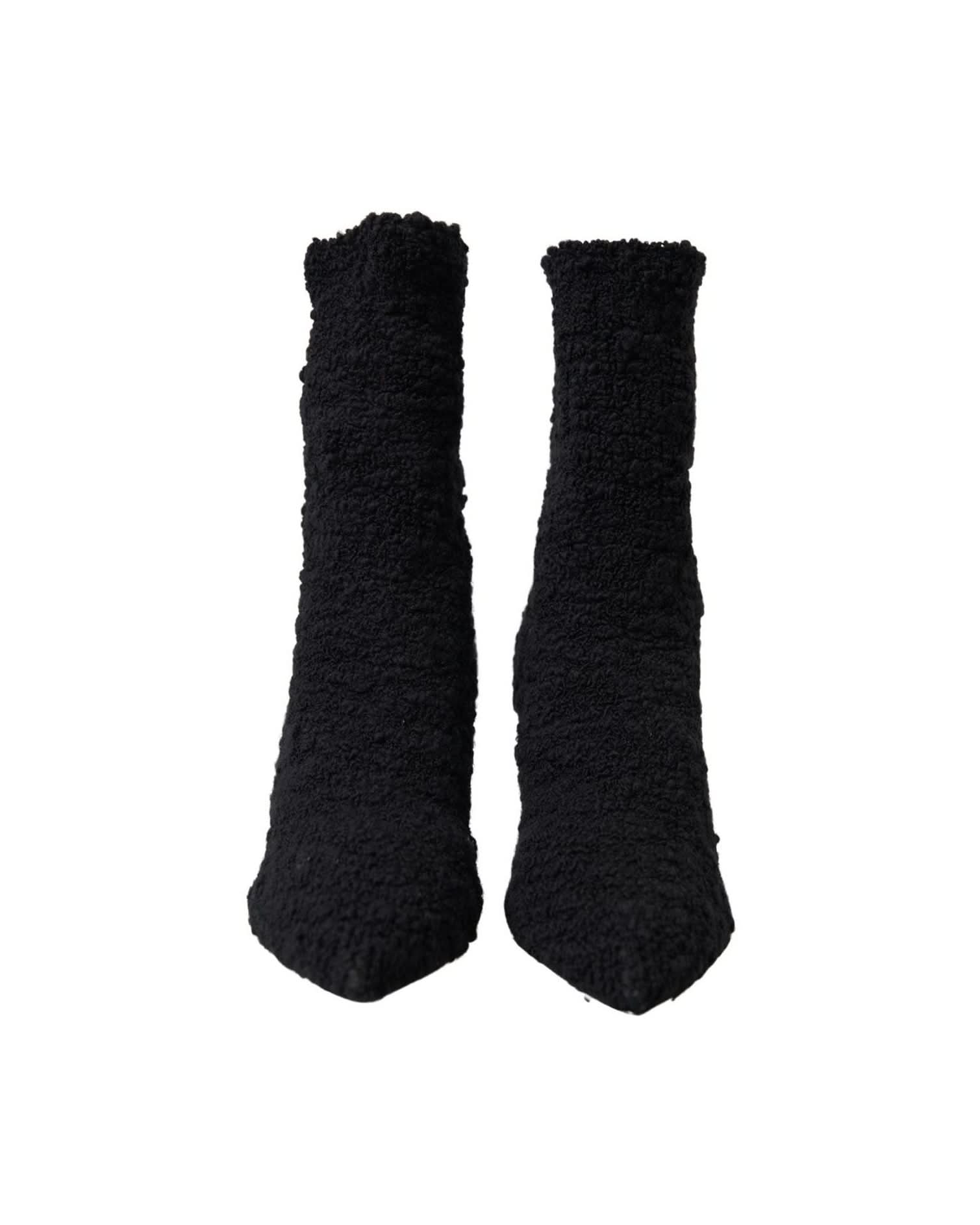 Dolce & Gabbana Elegant Virgin Wool Mid Calf Boots Boots