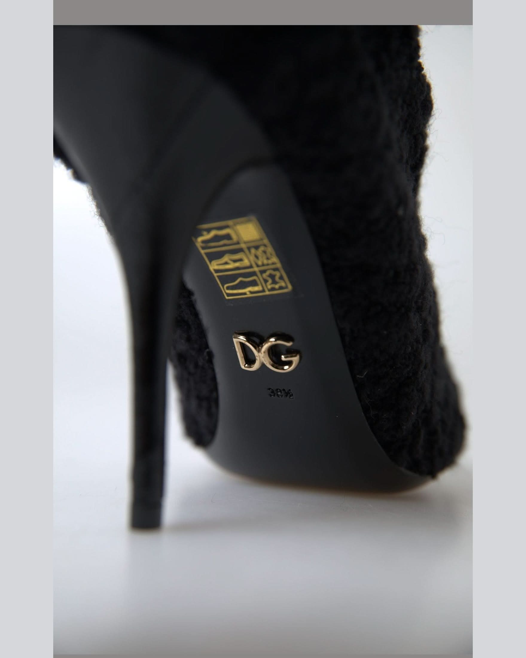 Dolce & Gabbana Elegant Virgin Wool Mid Calf Boots Boots
