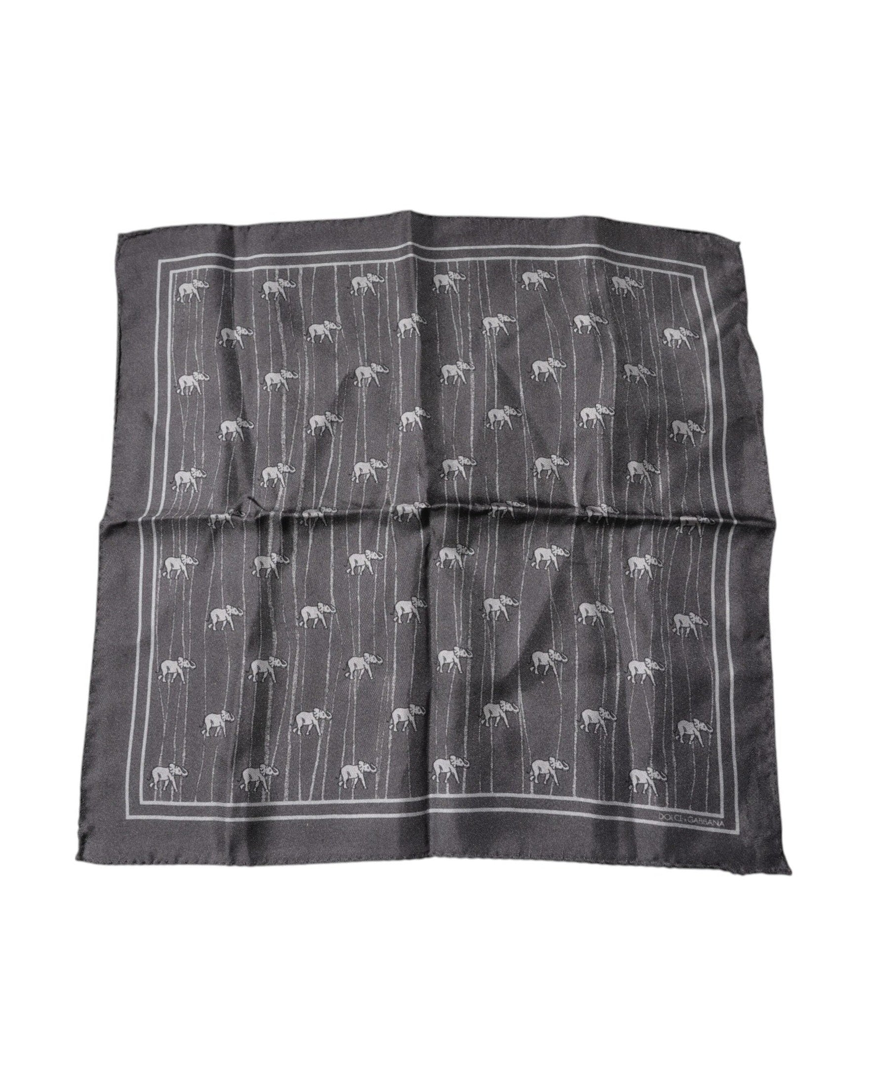 Dolce & Gabbana Elephant Fantasy Handkerchief Brown Scarf Glam Steals