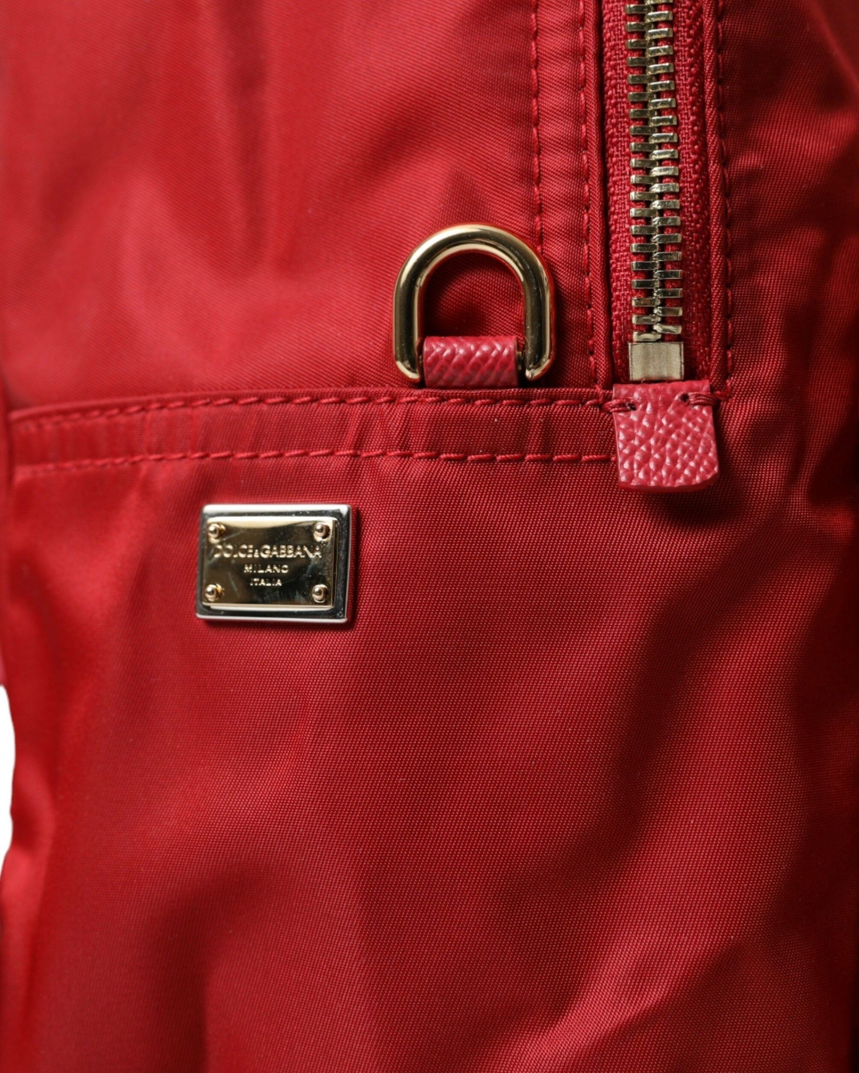 Dolce & Gabbana Embellished Backpack With Red Gold Detailing Glam Steals
