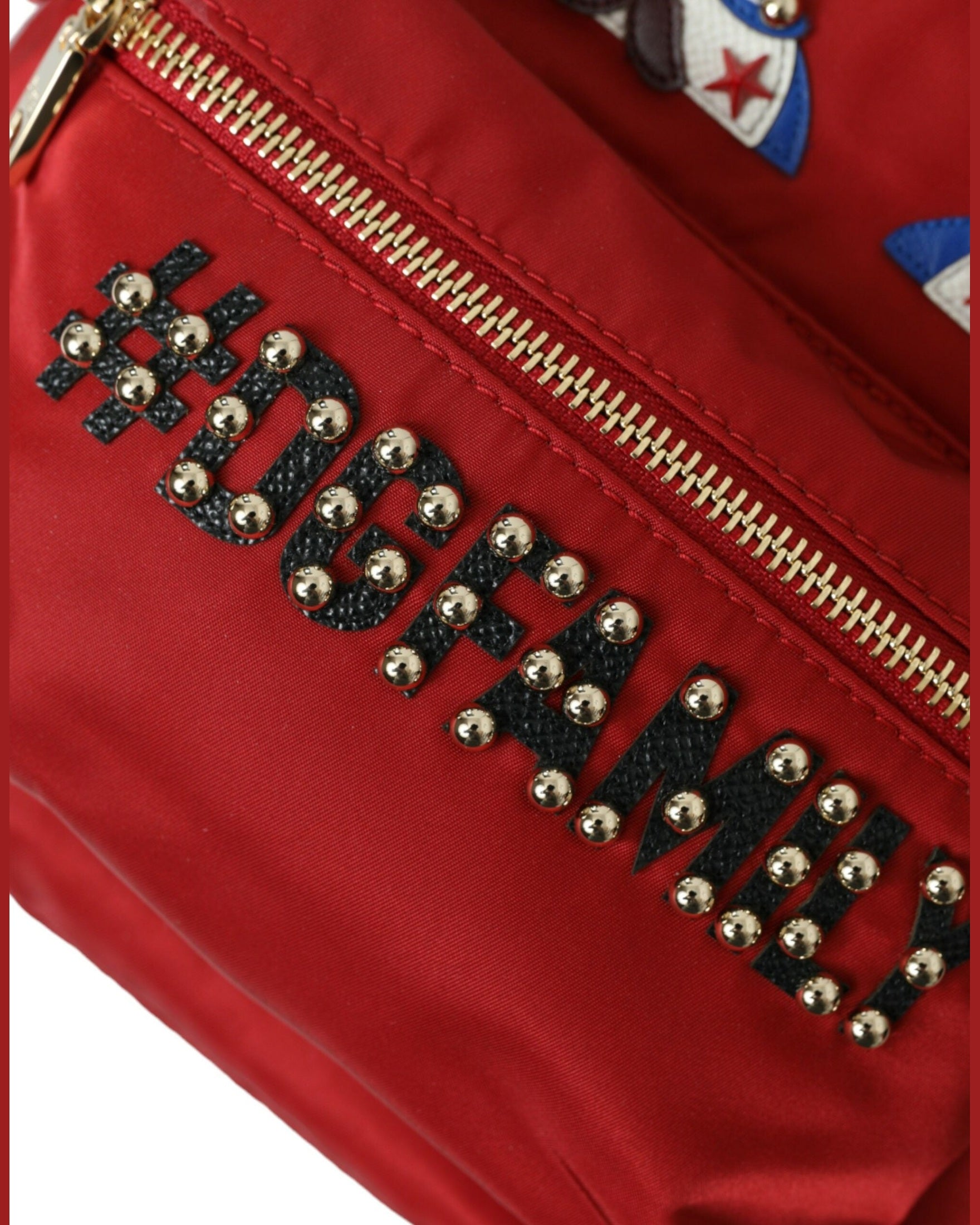 Dolce & Gabbana Embellished Backpack With Red Gold Detailing Glam Steals