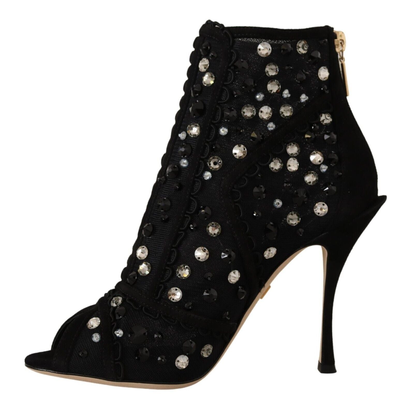 Dolce & Gabbana Embellished Crystal Short Boots Glam Steals