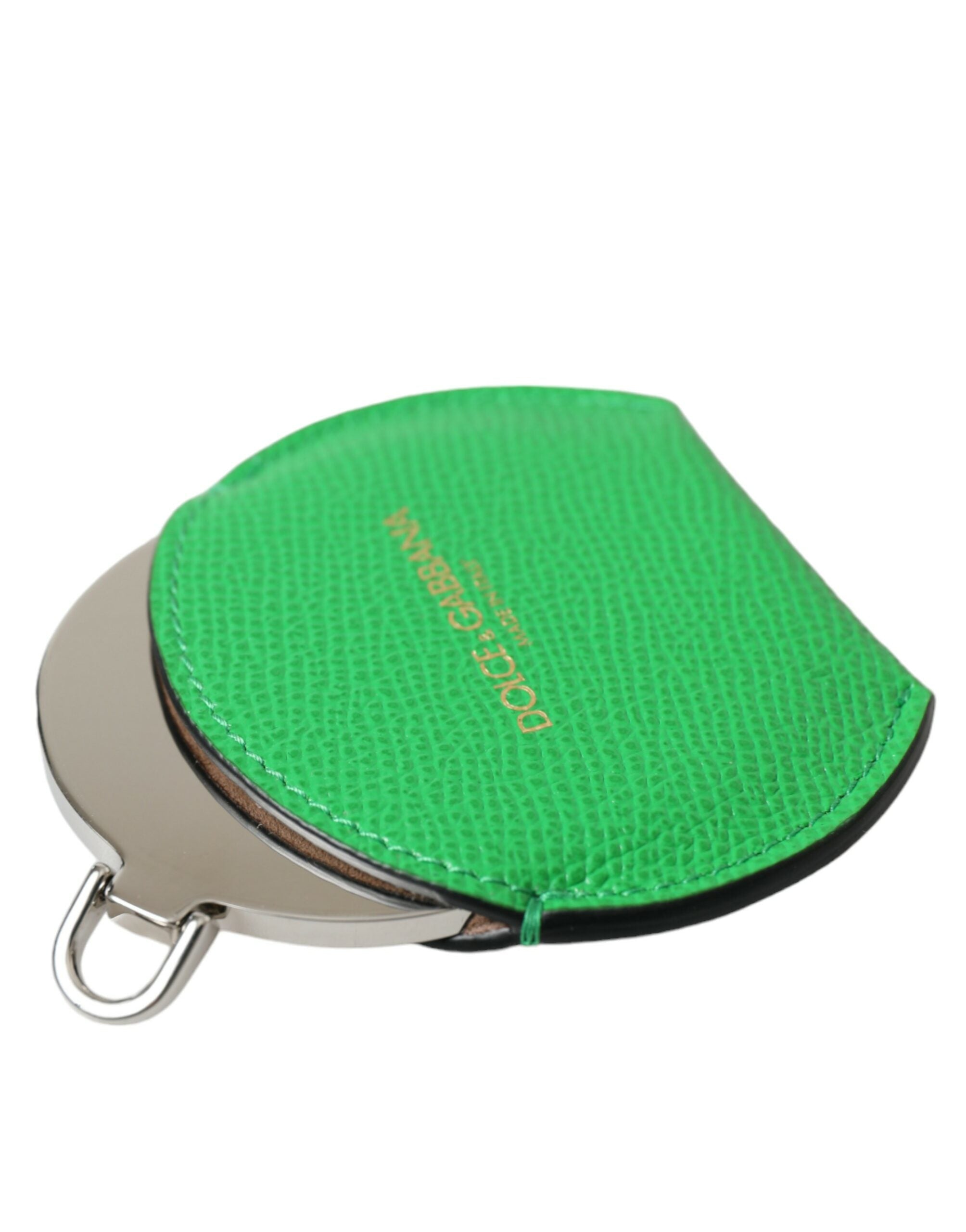 Dolce & Gabbana Emerald Leather Hand Mirror Holder Glam Steals