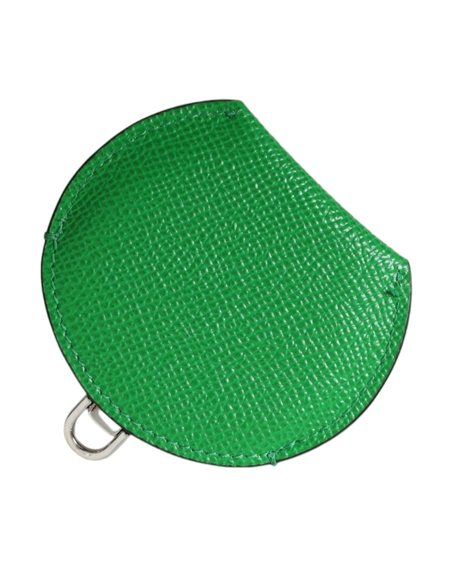 Dolce & Gabbana Emerald Leather Hand Mirror Holder Face Mirrors