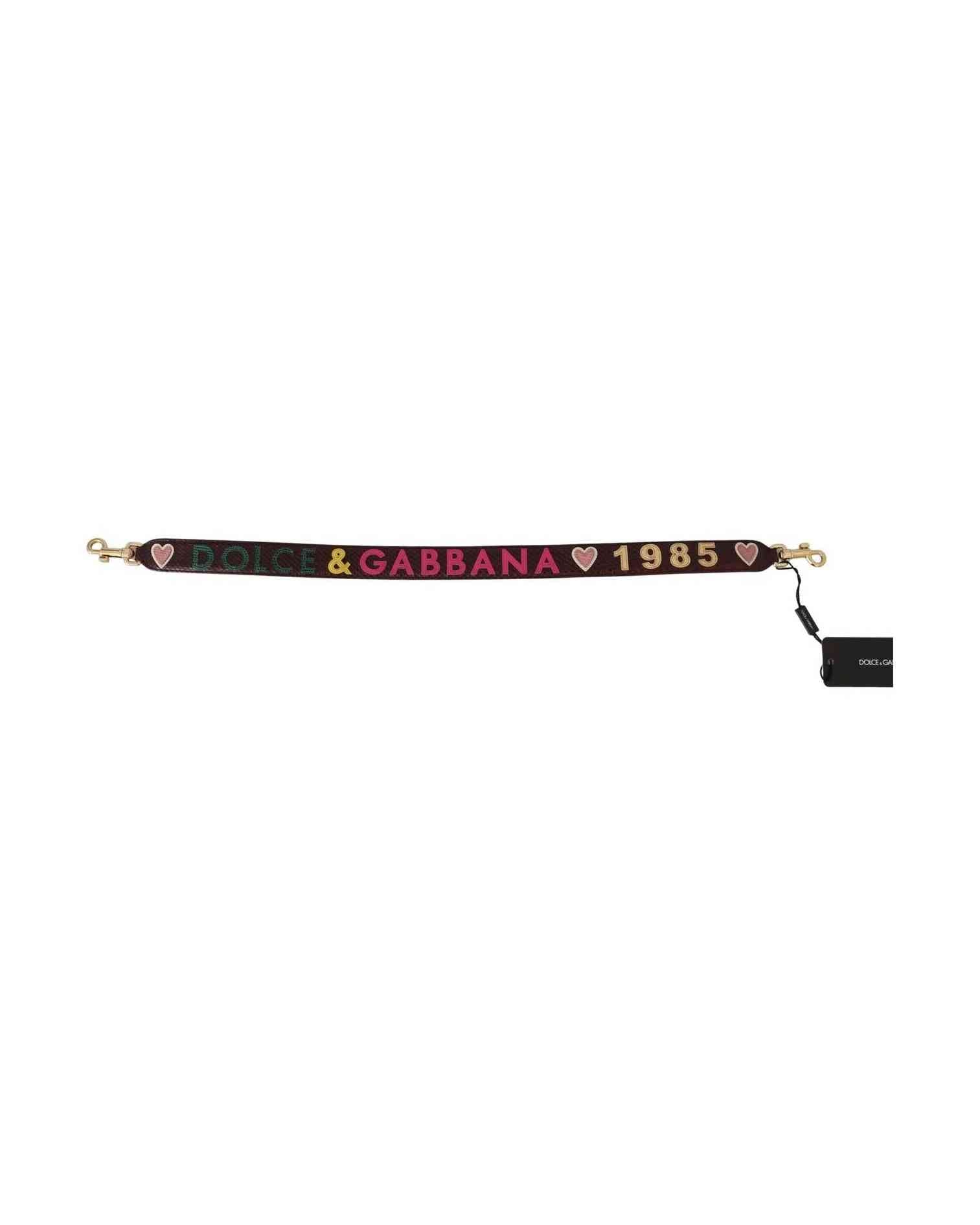 Dolce & Gabbana Exquisite Bordeaux Shoulder Strap Accessory Glam Steals