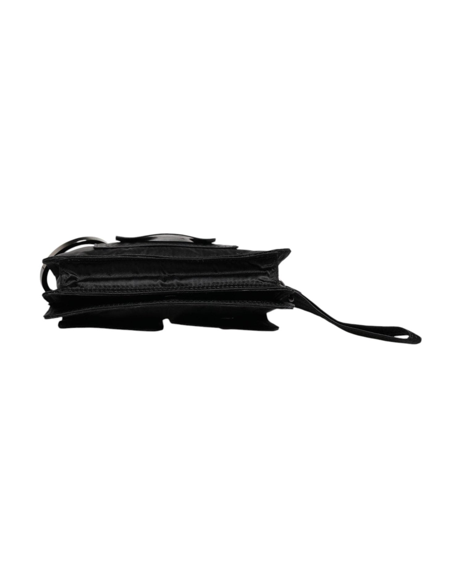Dolce & Gabbana Fabric Logo Two Way Clutch Crossbody Black Bag Glam Steals