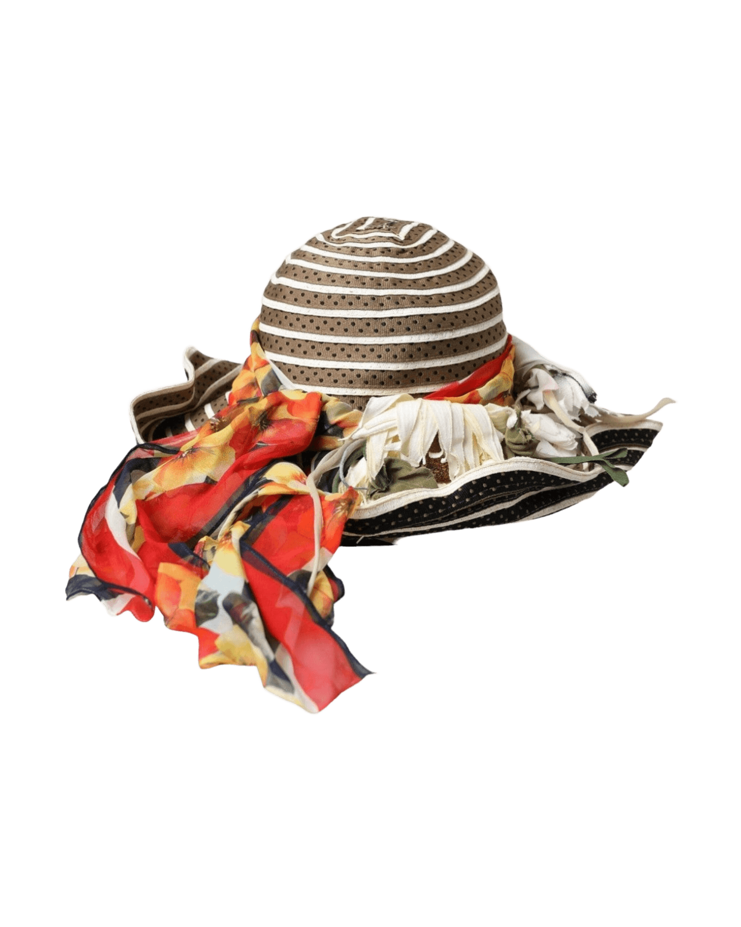 Dolce & Gabbana Multicolor Fantasy Wide Brim Floppy Hat Hats