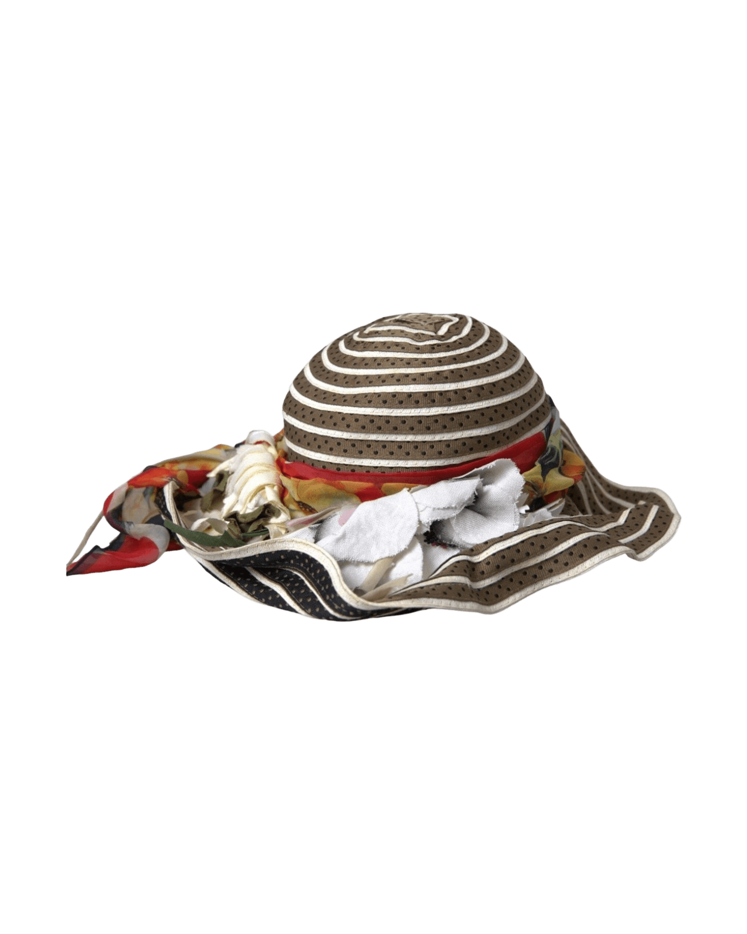 Dolce & Gabbana Multicolor Fantasy Wide Brim Floppy Hat Hats