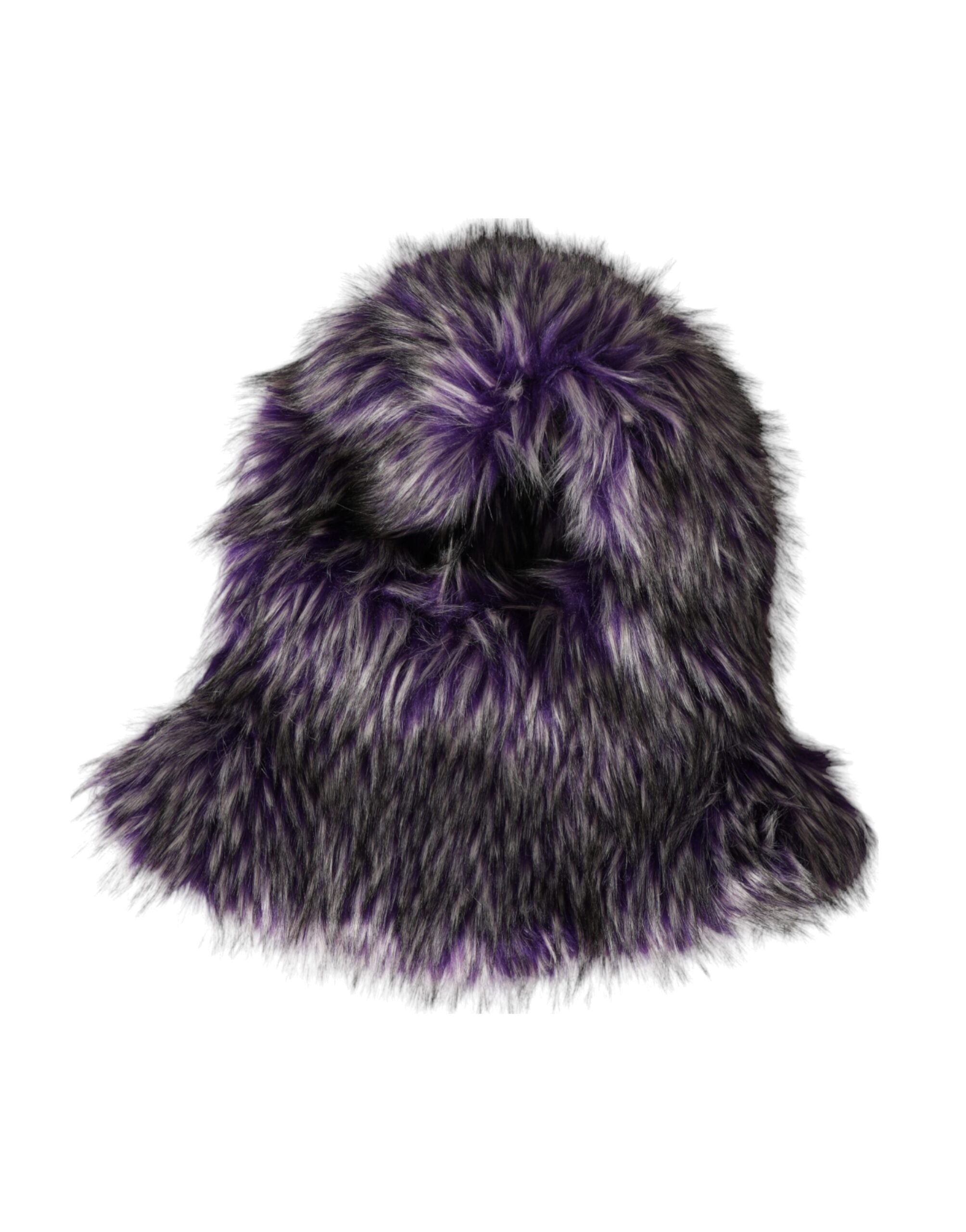 Dolce & Gabbana Faux Fur Whole Head Wrap Purple Hat Glam Steals