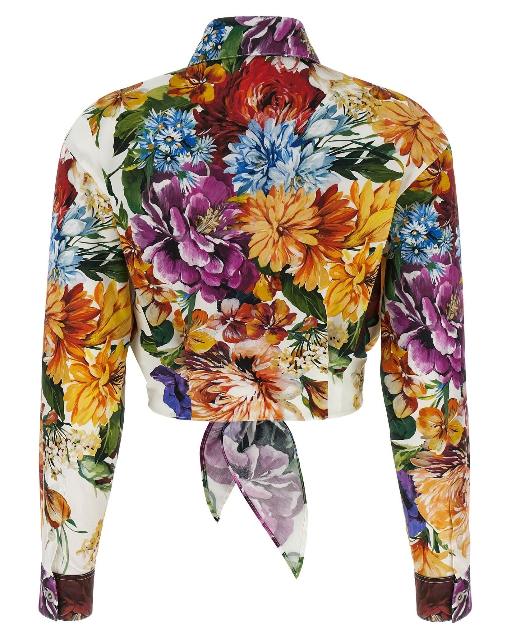 Dolce & Gabbana Floral Crop Shirt Glam Steals