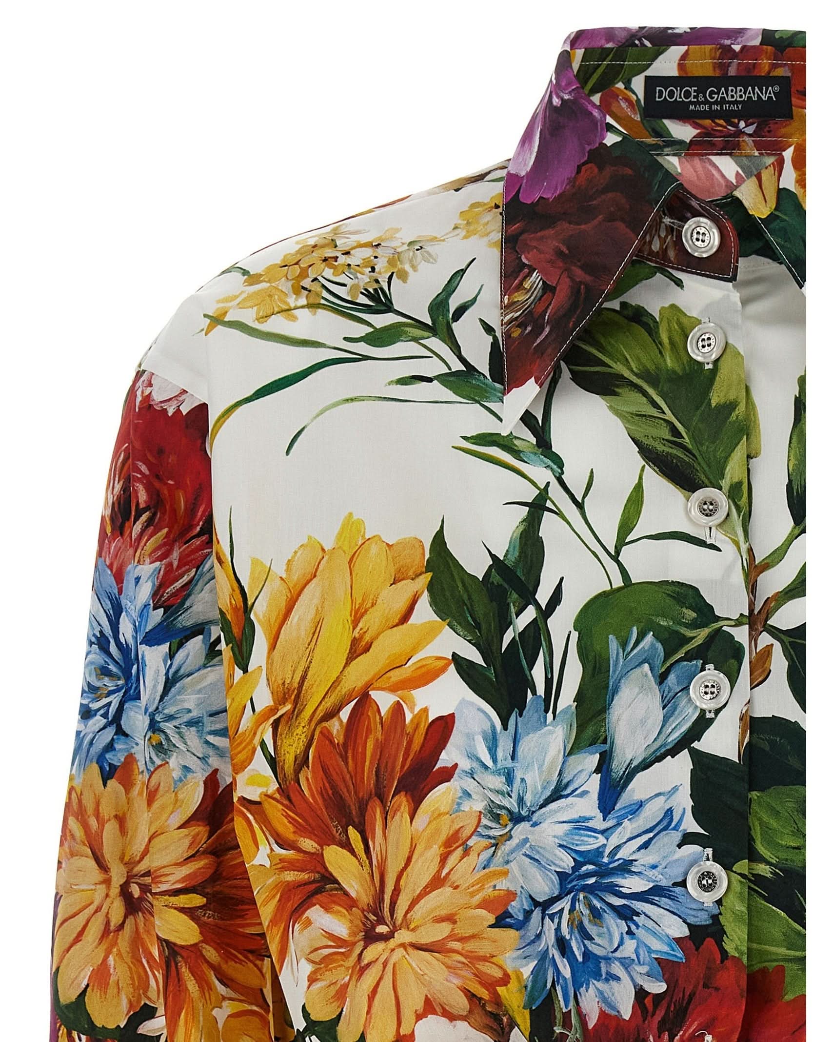 Dolce & Gabbana Floral Crop Shirt Glam Steals