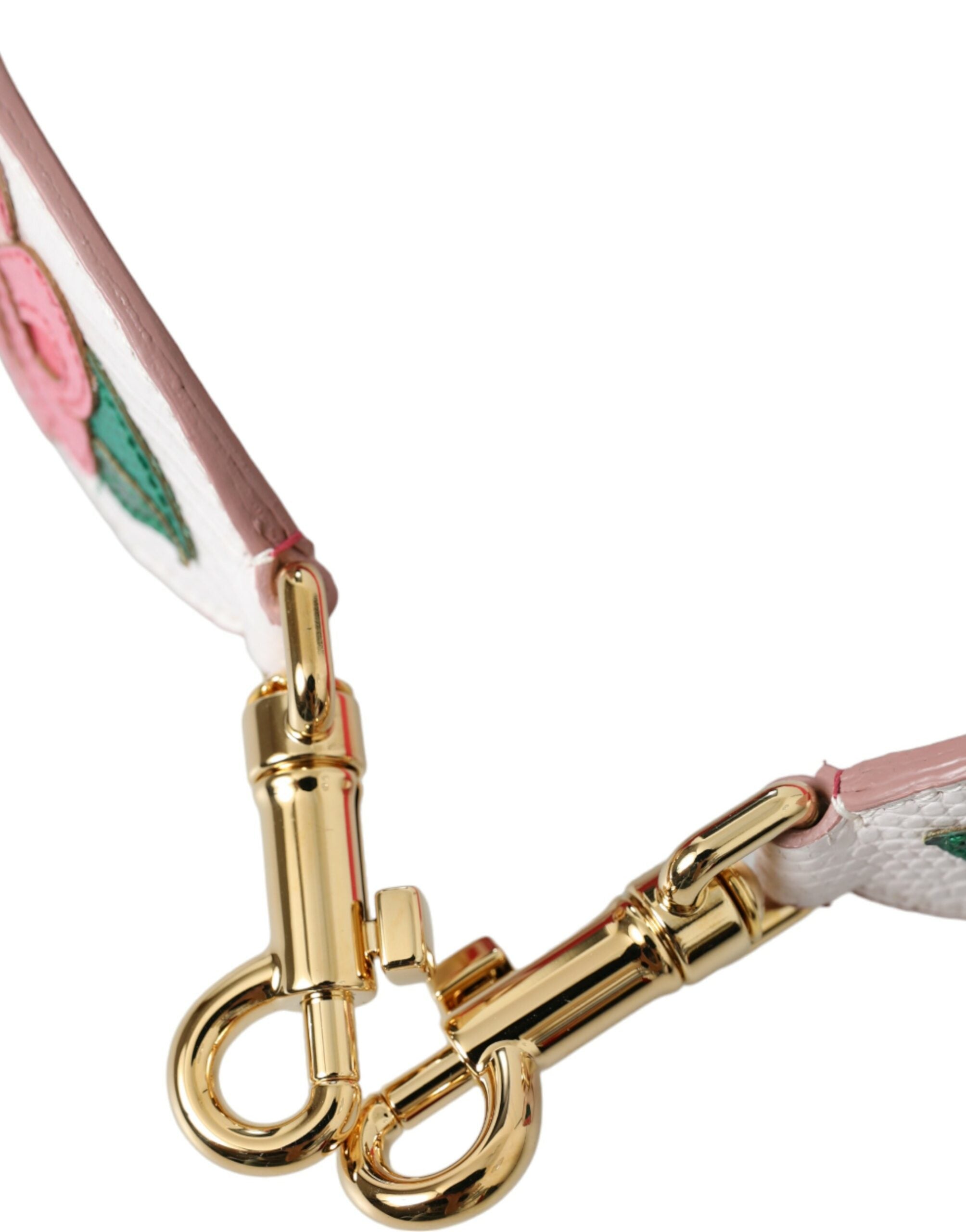 Dolce & Gabbana Floral Leather Accessory Shoulder White Strap Glam Steals