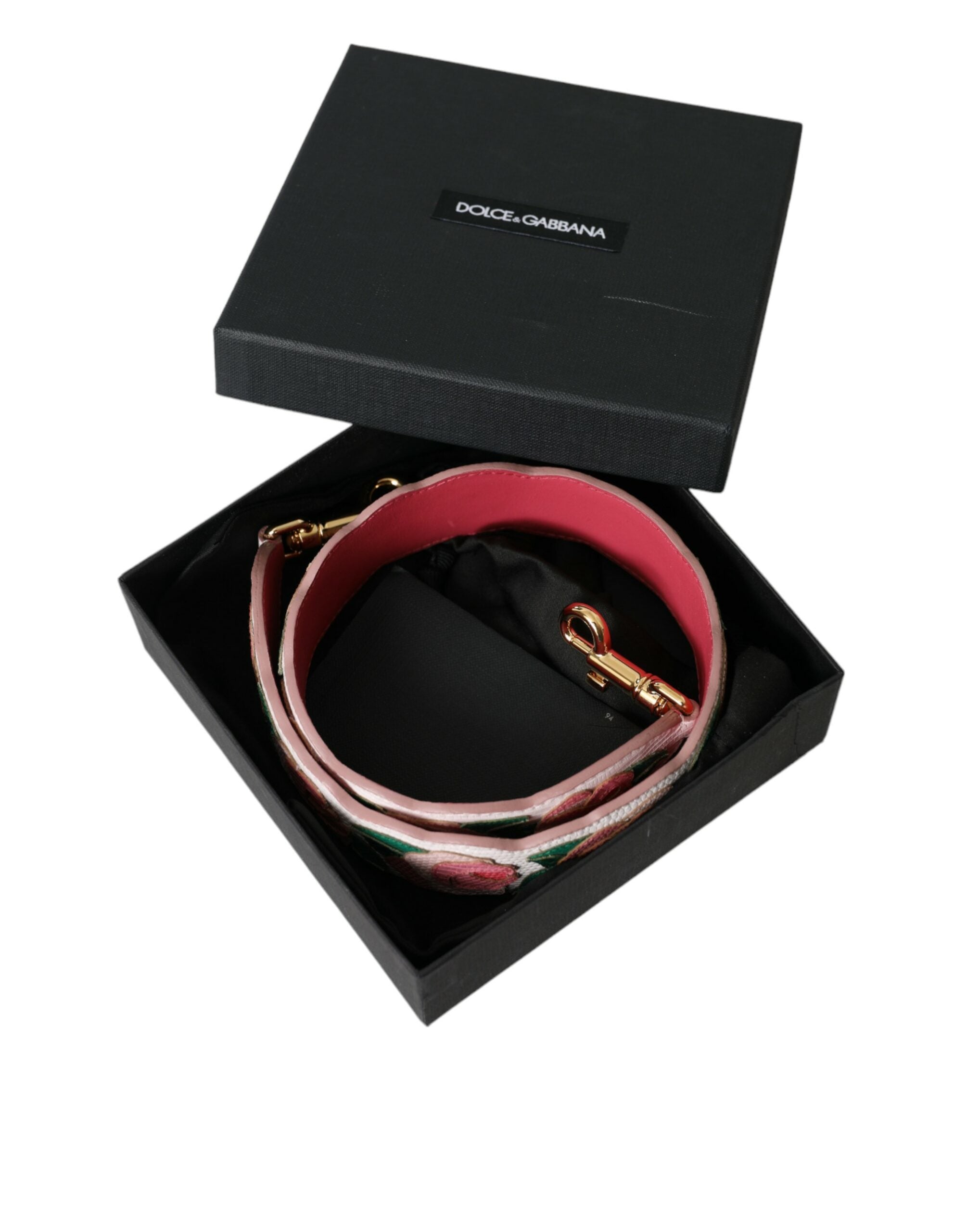 Dolce & Gabbana Floral Leather Accessory Shoulder White Strap Glam Steals
