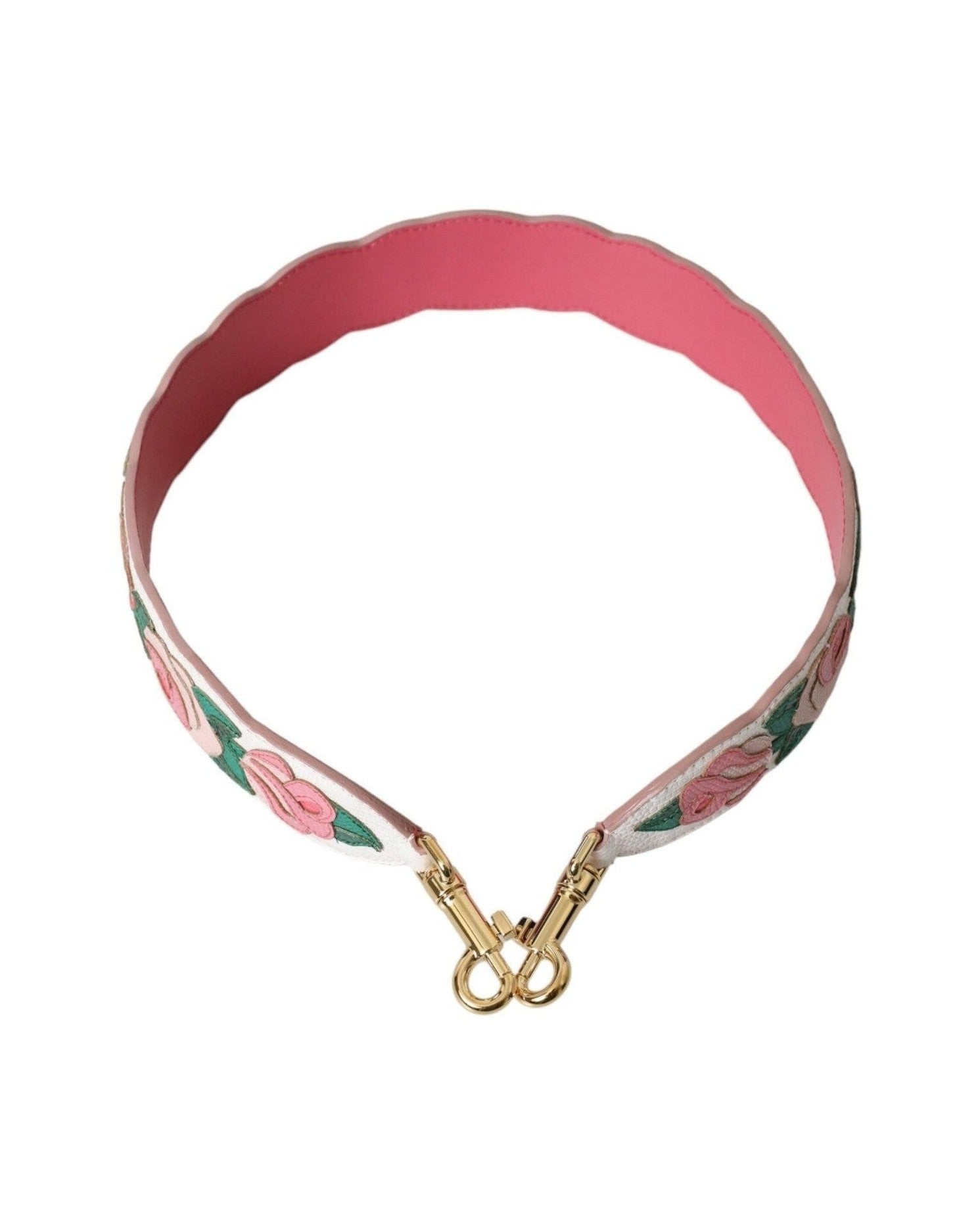 Dolce & Gabbana Floral Leather Accessory Shoulder White Strap Glam Steals