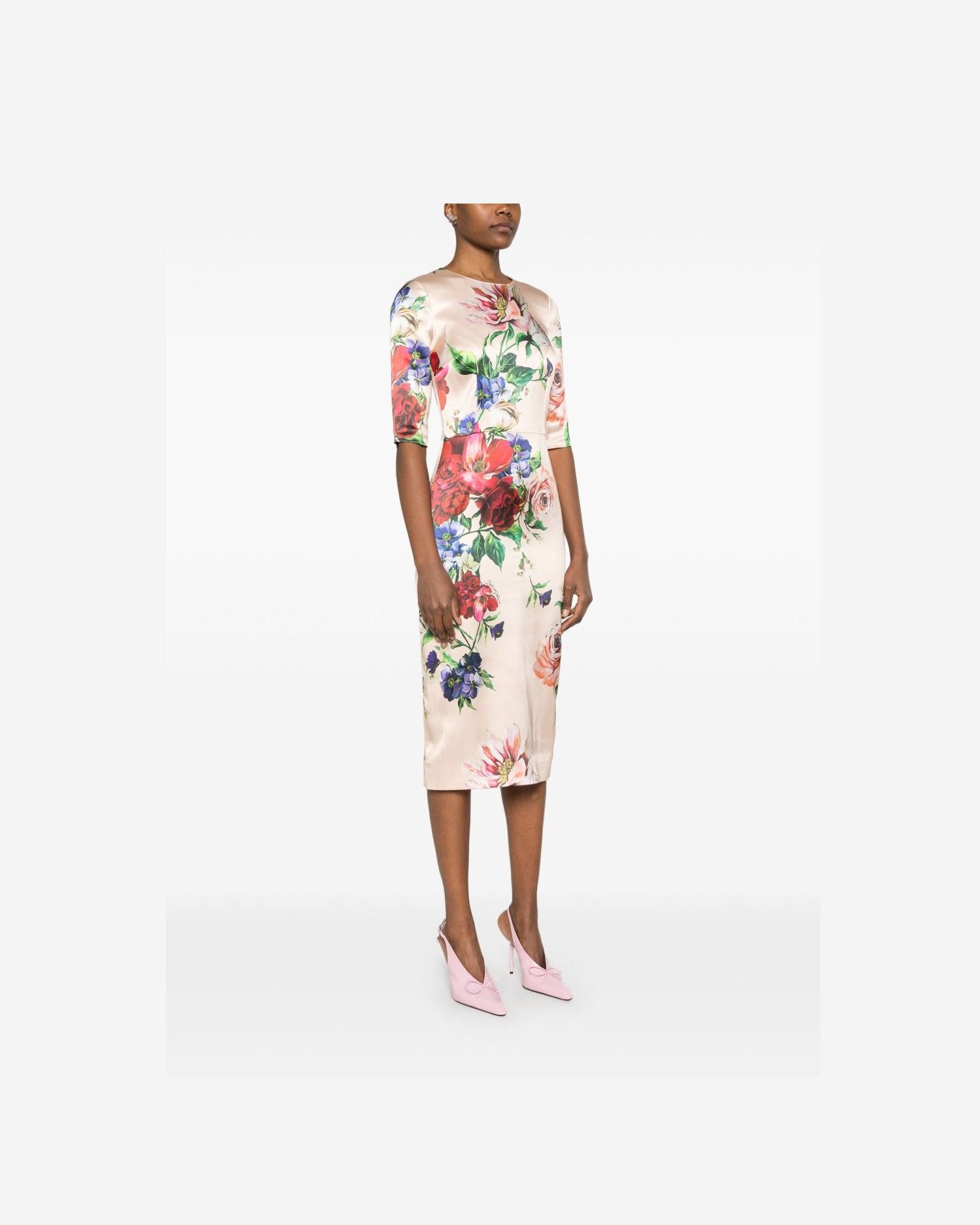 Dolce & Gabbana Floral Print Midi Dress Glam Steals