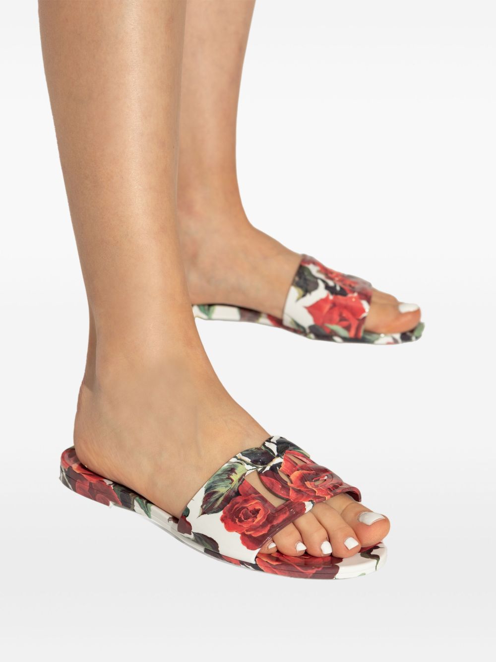 Dolce & Gabbana Floral Print Slides Glam Steals