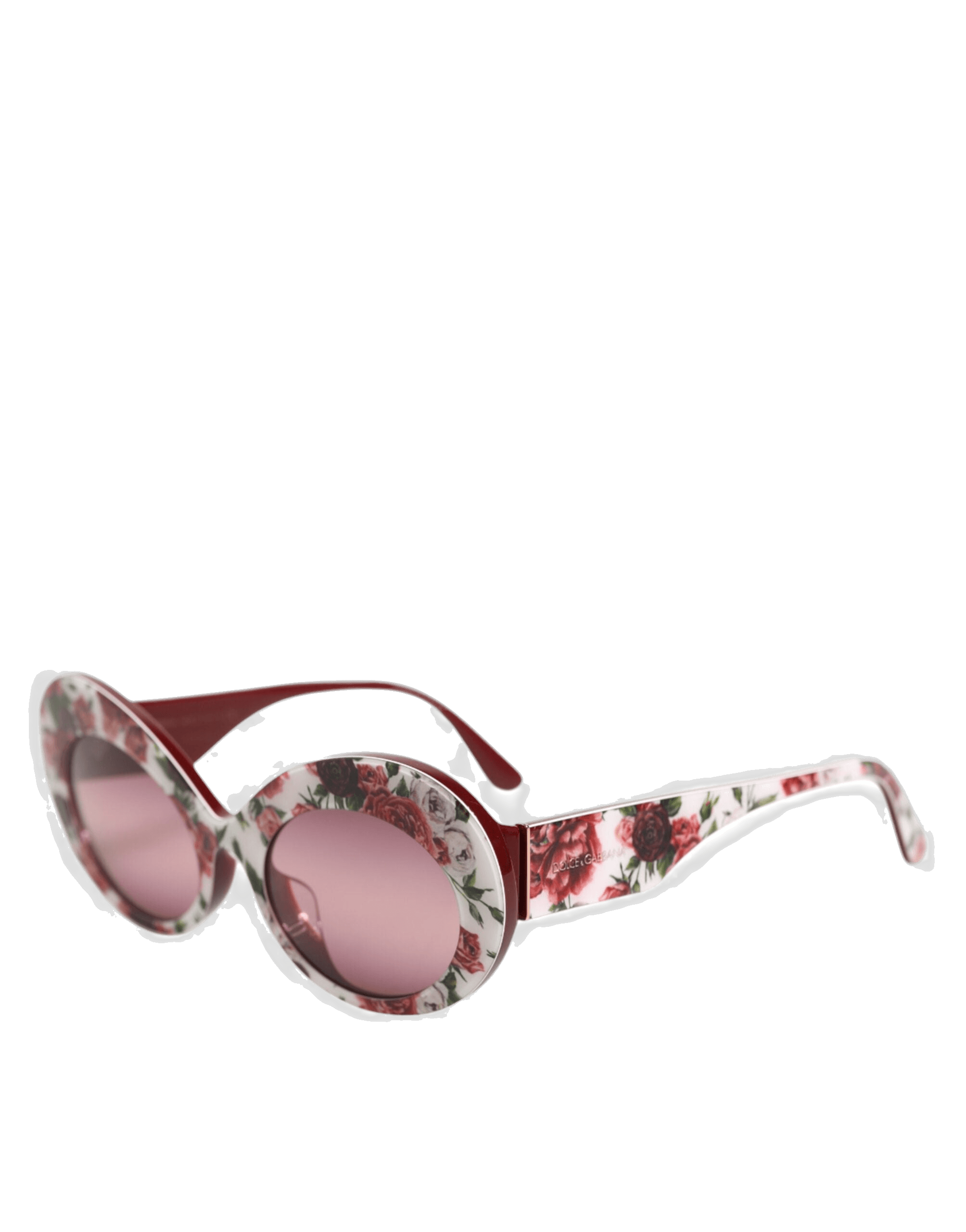 Dolce & Gabbana Floral Printed Acetate Oval Eyewear Sunglasses Glam Steals
