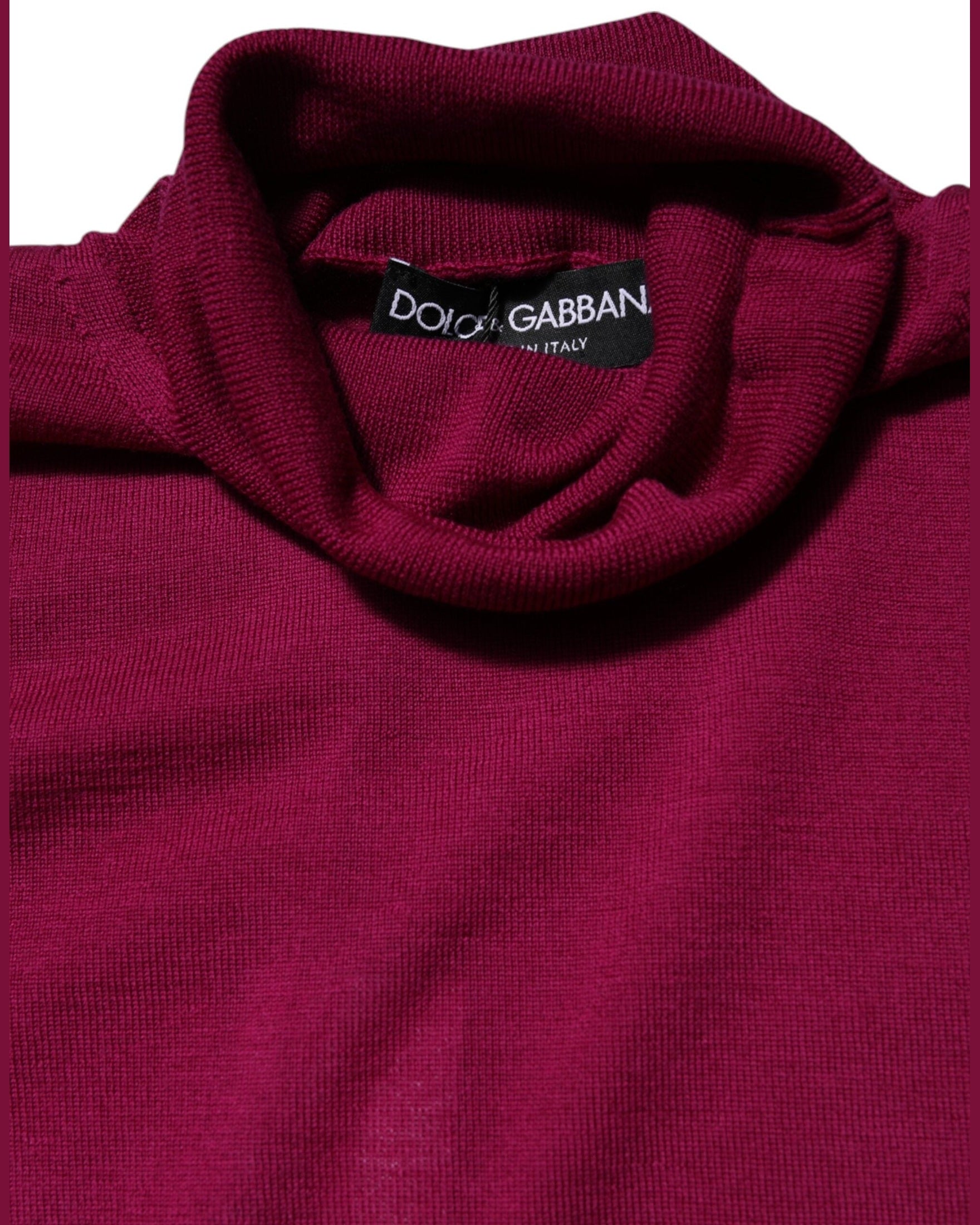 Dolce & Gabbana Fuchsia Wool Long Sleeves Turtleneck Sweater Glam Steals