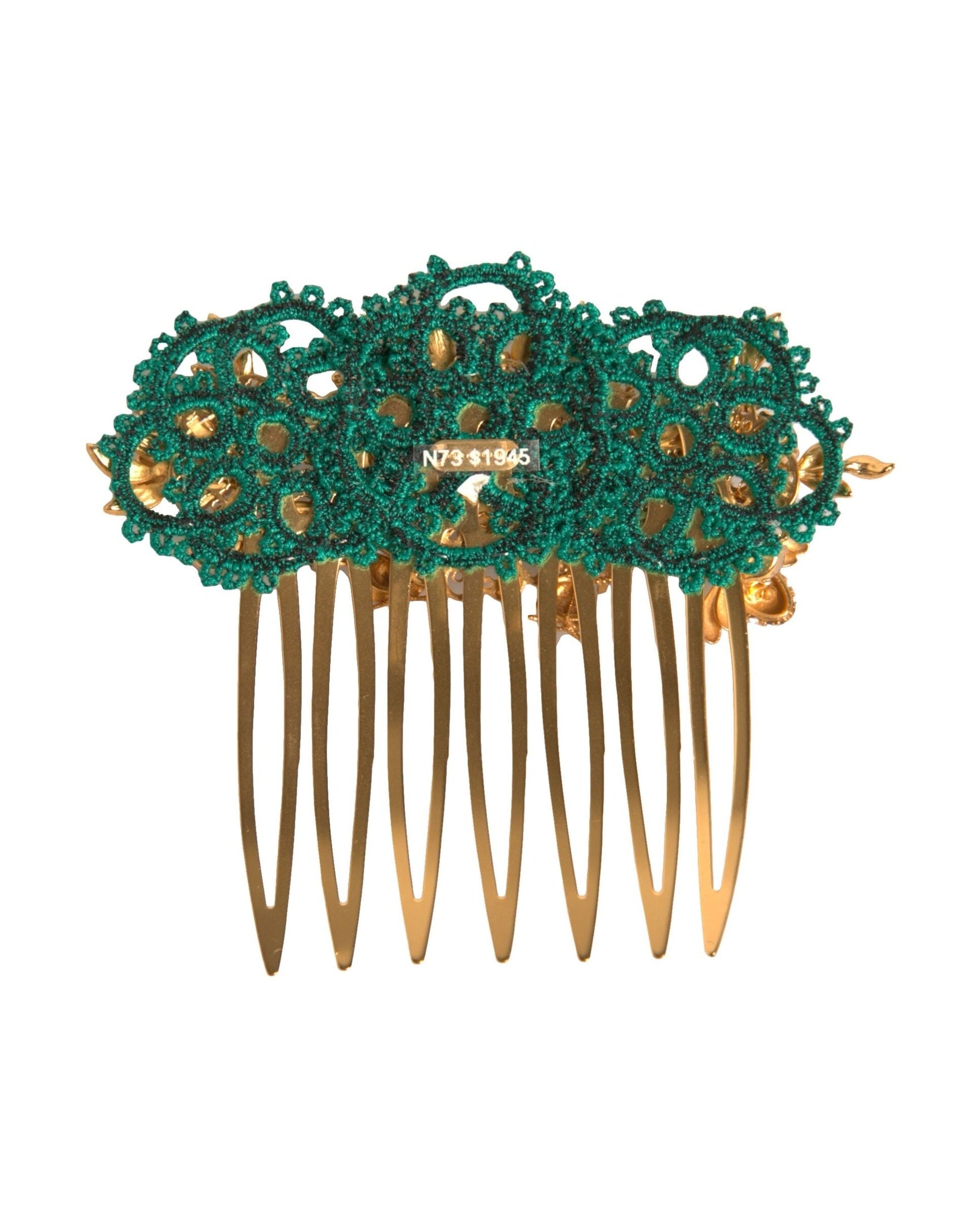 Dolce & Gabbana Gold Brass Crystals Hair Stick Comb Glam Steals