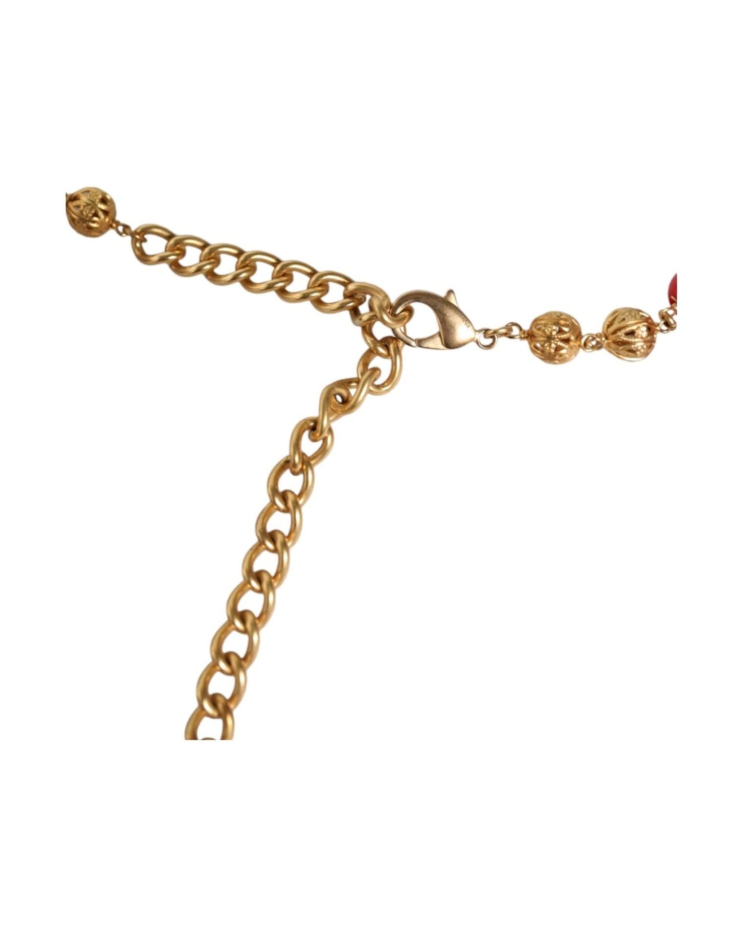 Dolce & Gabbana Gold Brass Fur Crystal Waist Torero Belt Body Jewelry