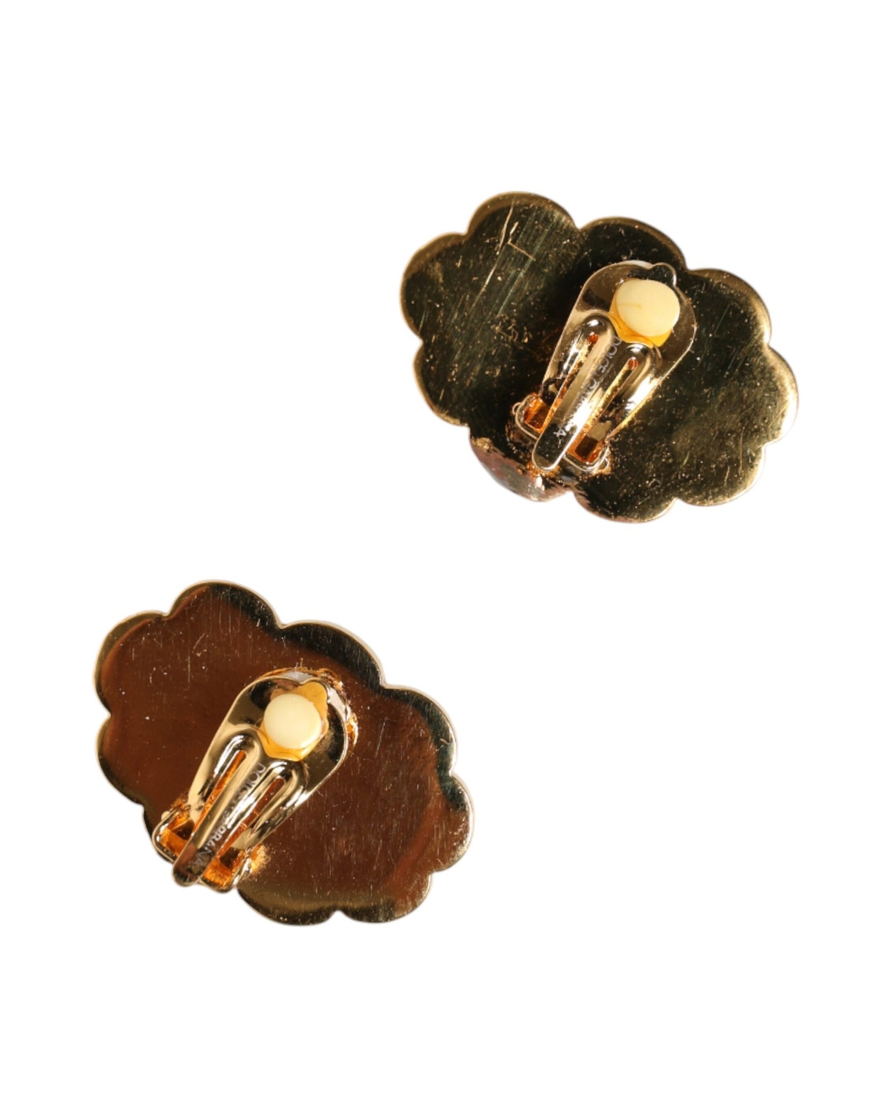 Dolce & Gabbana Gold Brass Love Cartoon Crystal Clip On Jewelry Earrings Glam Steals