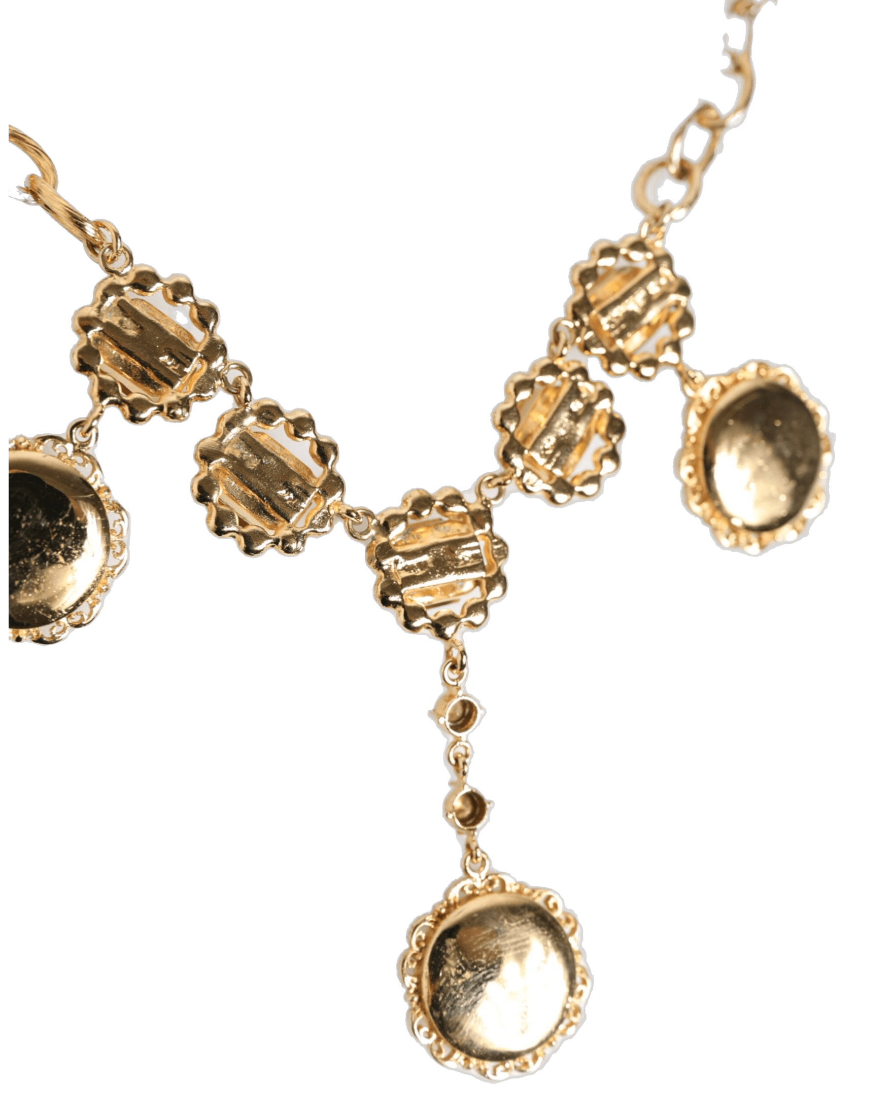 Dolce & Gold Gabbana Crystal Clock Pendant Statement Jewelry Necklace Glam Steals