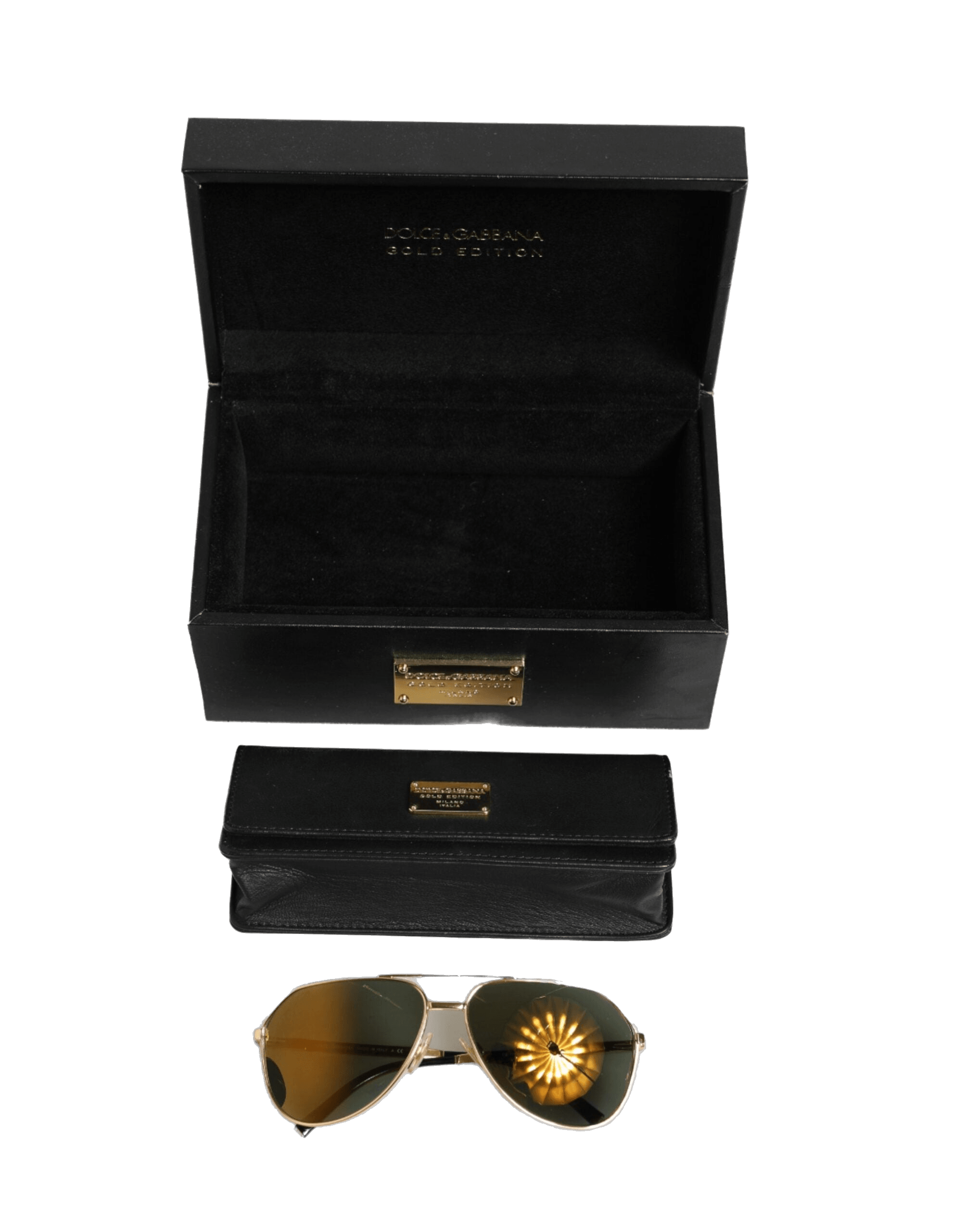 Dolce & Gabbana Gold Edition Aviator Shades Eyewear Sunglasses Glam Steals