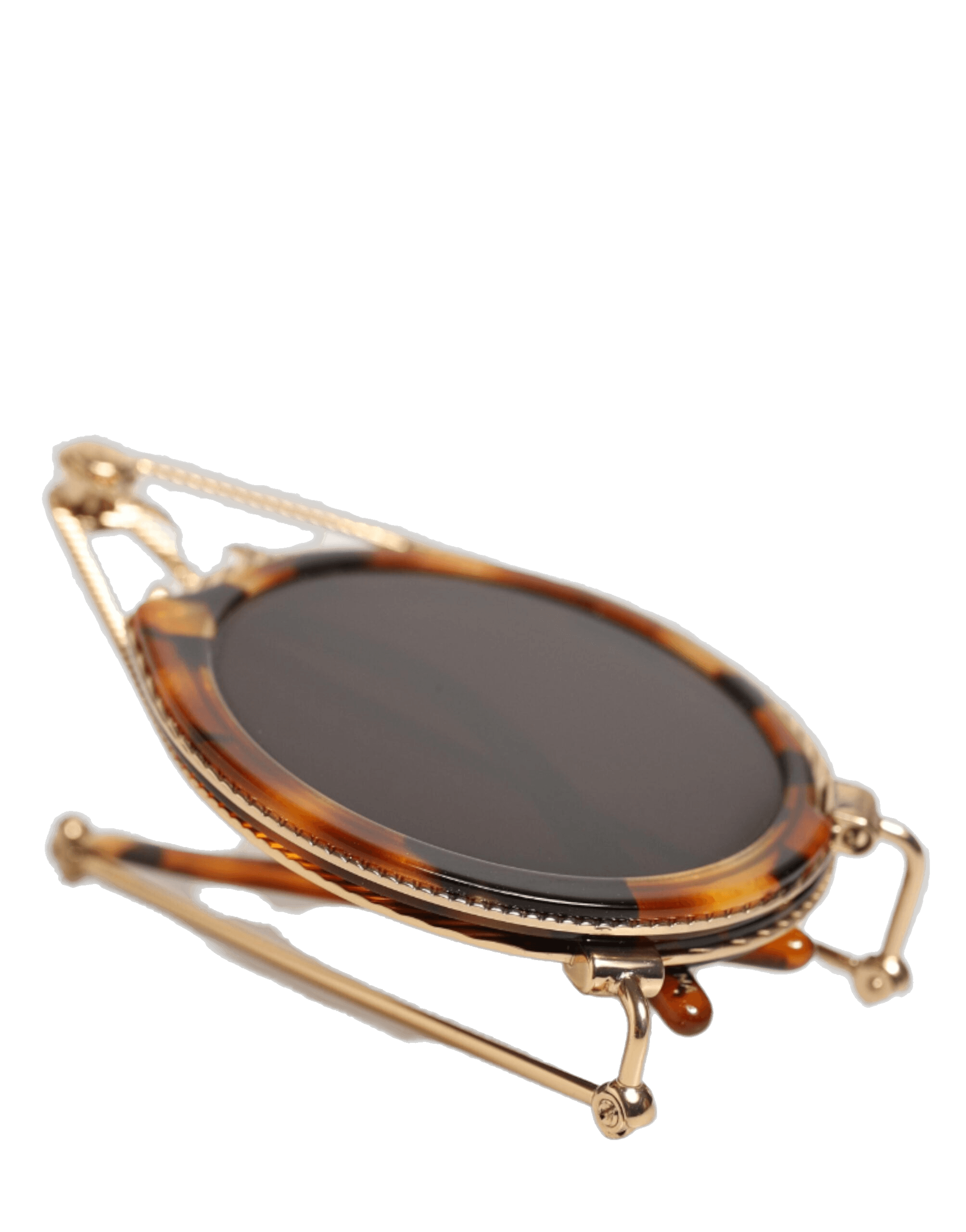 Dolce & Gabbana Gold Havana Frame Dg Fatto A Mano Eyewear Sunglasses Glam Steals