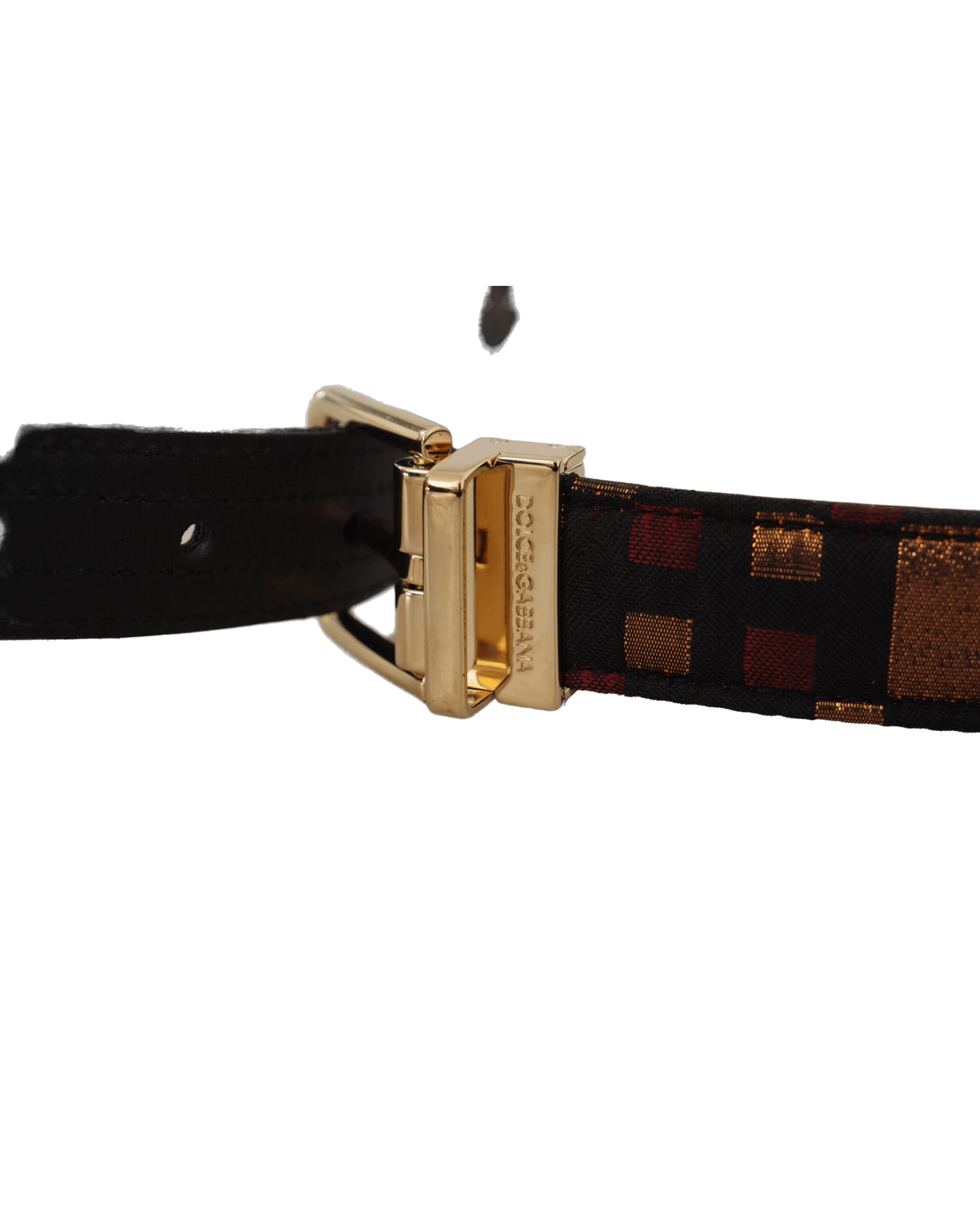 Dolce & Gold Gabbana Leather Jacquard Metal Buckle Belt Glam Steals