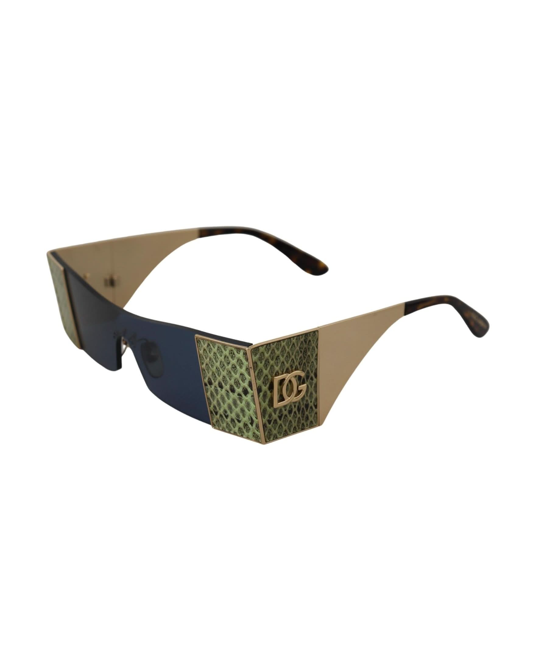 Dolce & Gabbana Gold Metal Rectangle Sunglasses Sunglasses