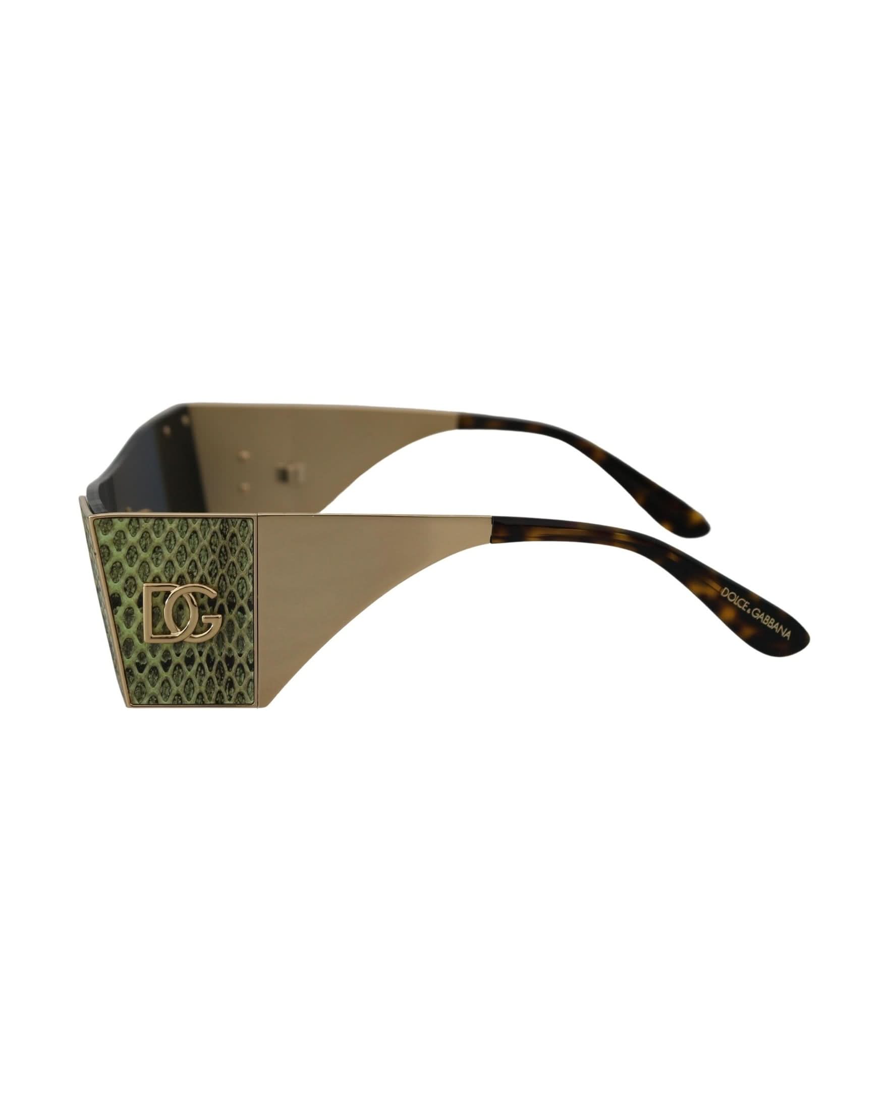 Dolce & Gabbana Gold Metal Rectangle Sunglasses Sunglasses