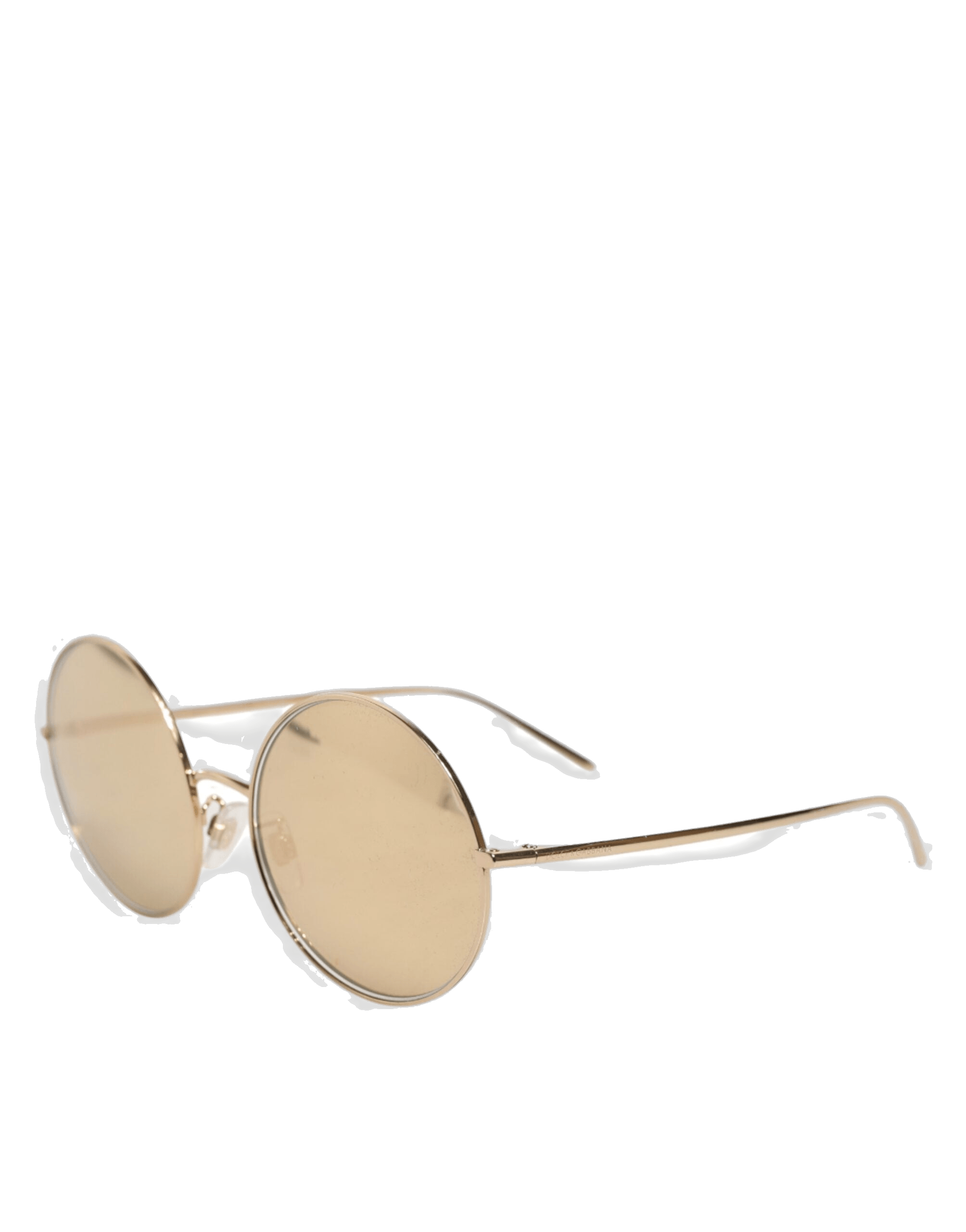 Dolce & Gabbana Gold Metal Round Shades Eyewear Sunglasses Glam Steals