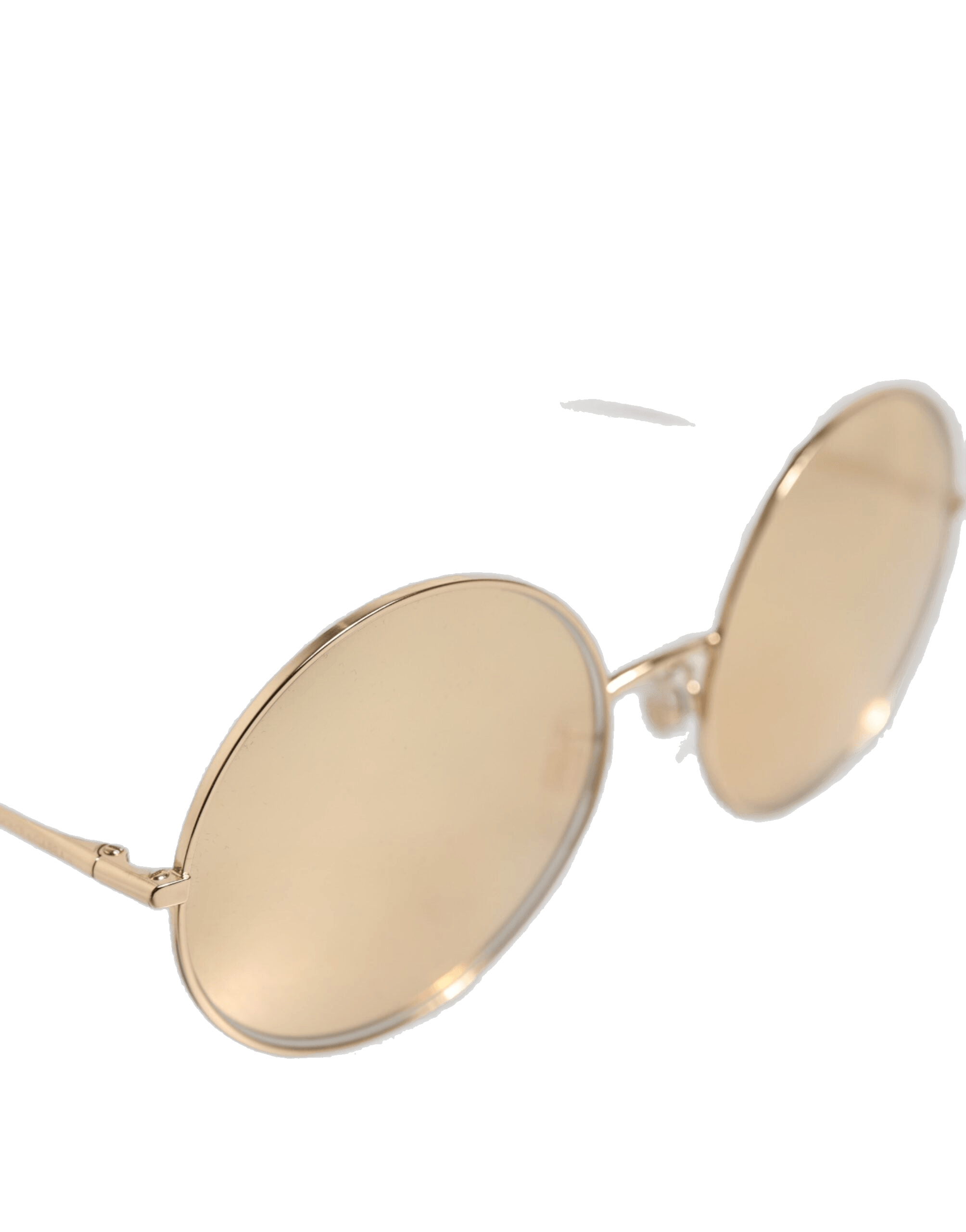 Dolce & Gabbana Gold Metal Round Shades Eyewear Sunglasses Glam Steals