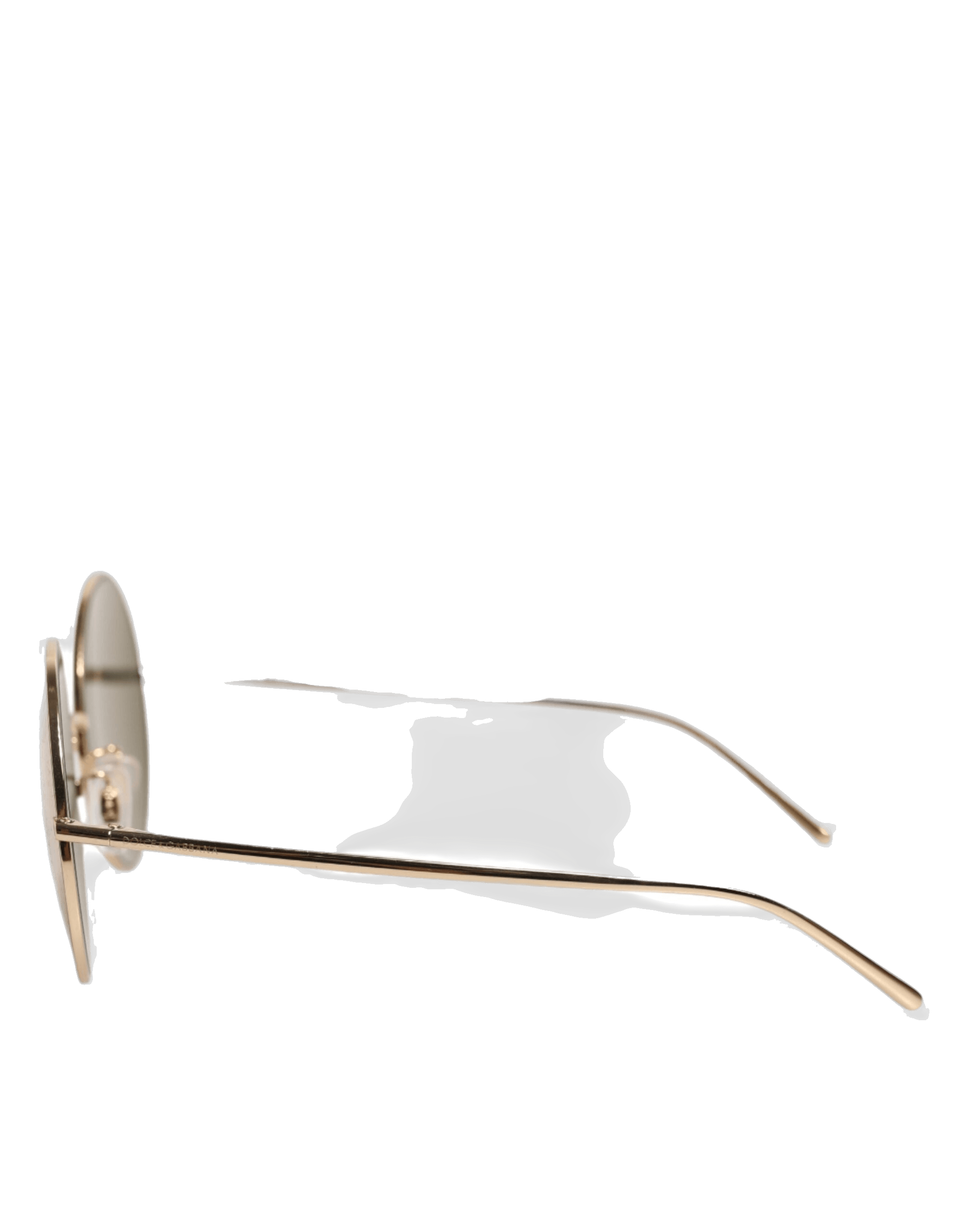 Dolce & Gabbana Gold Metal Round Shades Eyewear Sunglasses Glam Steals
