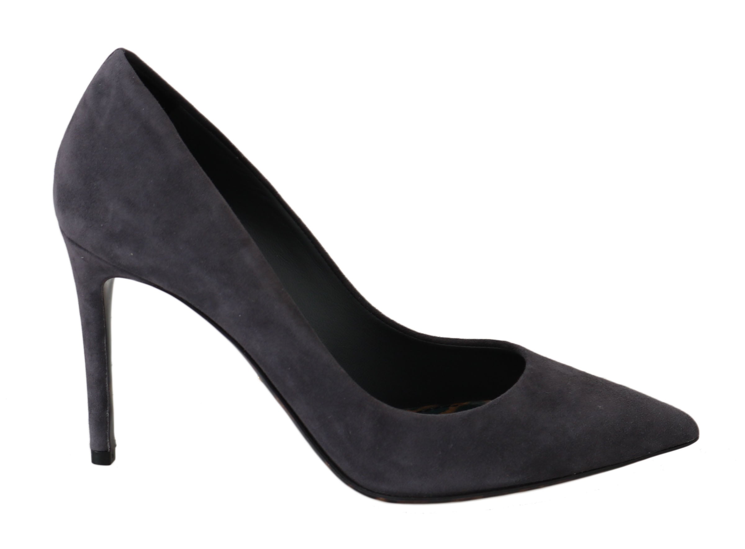 Dolce & Gabbana Gray Suede Leather Stiletto Shoes Heels Glam Steals