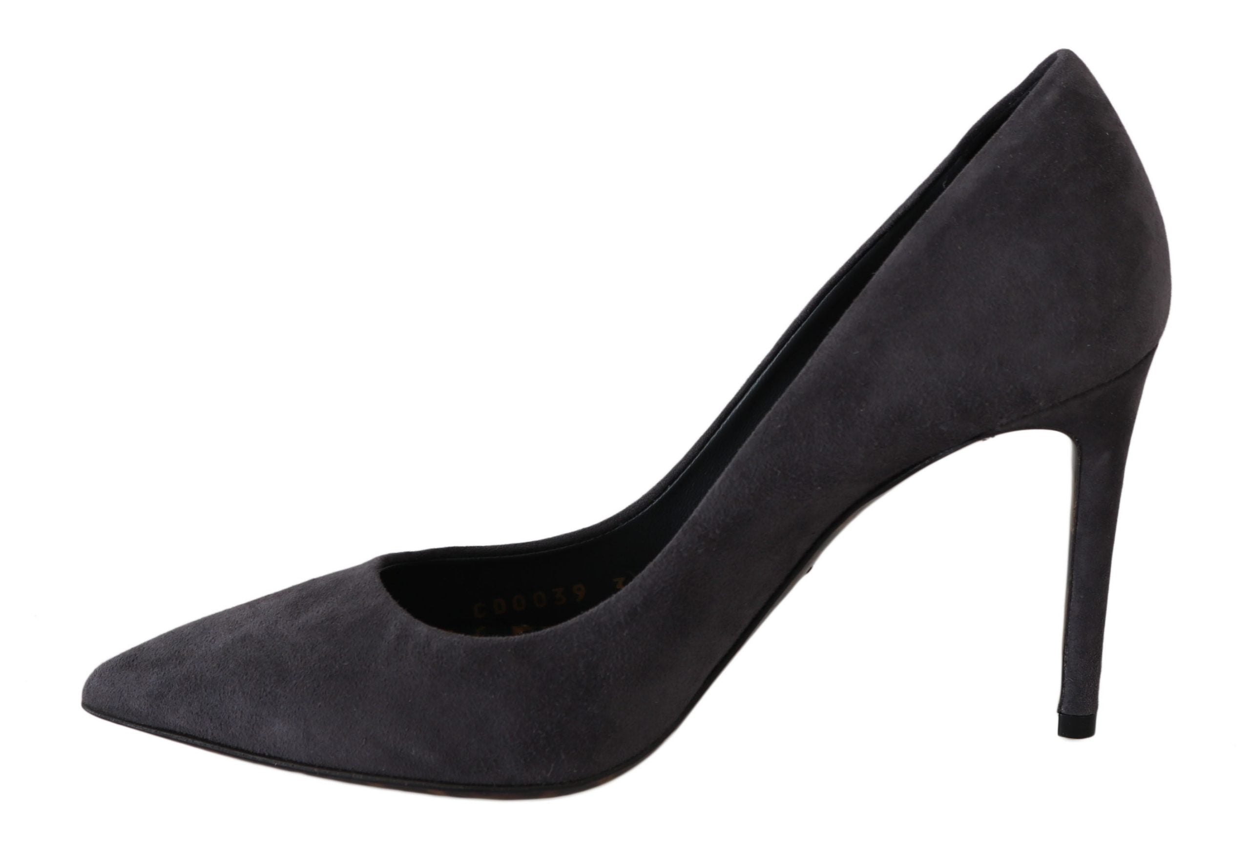 Dolce & Gabbana Gray Suede Leather Stiletto Shoes Heels Glam Steals