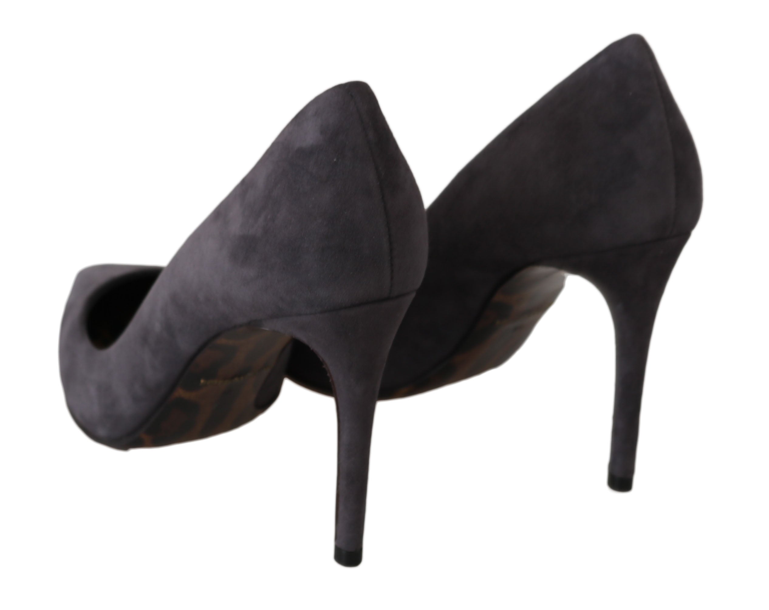 Dolce & Gabbana Gray Suede Leather Stiletto Shoes Heels Glam Steals