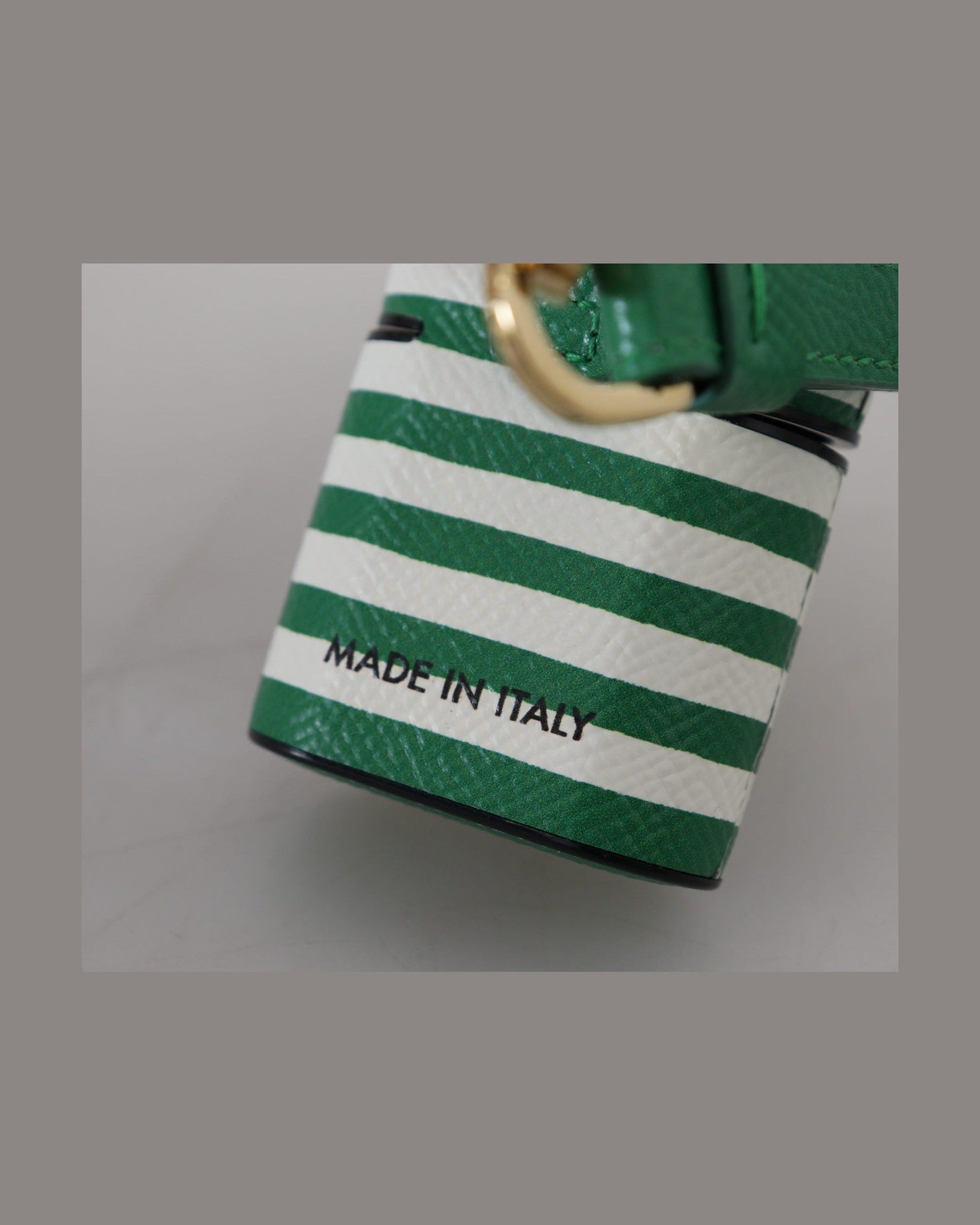 Dolce & Gabbana Elegant Leather Airpods Case - Green Lush Glam Steals