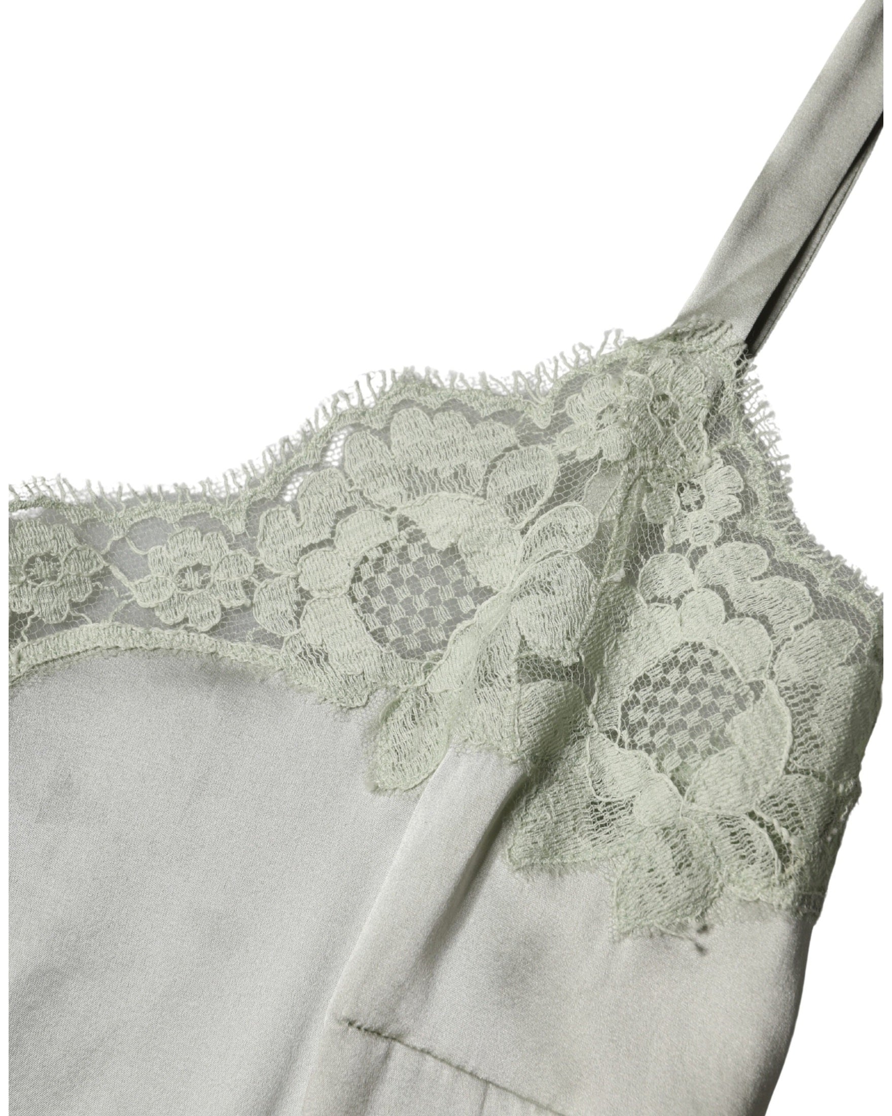 Dolce & Gabbana Green Lace Light Floral Lingerie Top Glam Steals