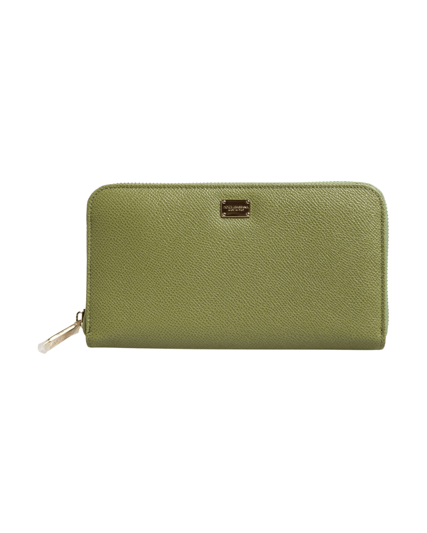 Dolce & Green Gabbana Leather Logo Plaque Zip Around Continenta Wallet Glam Steals