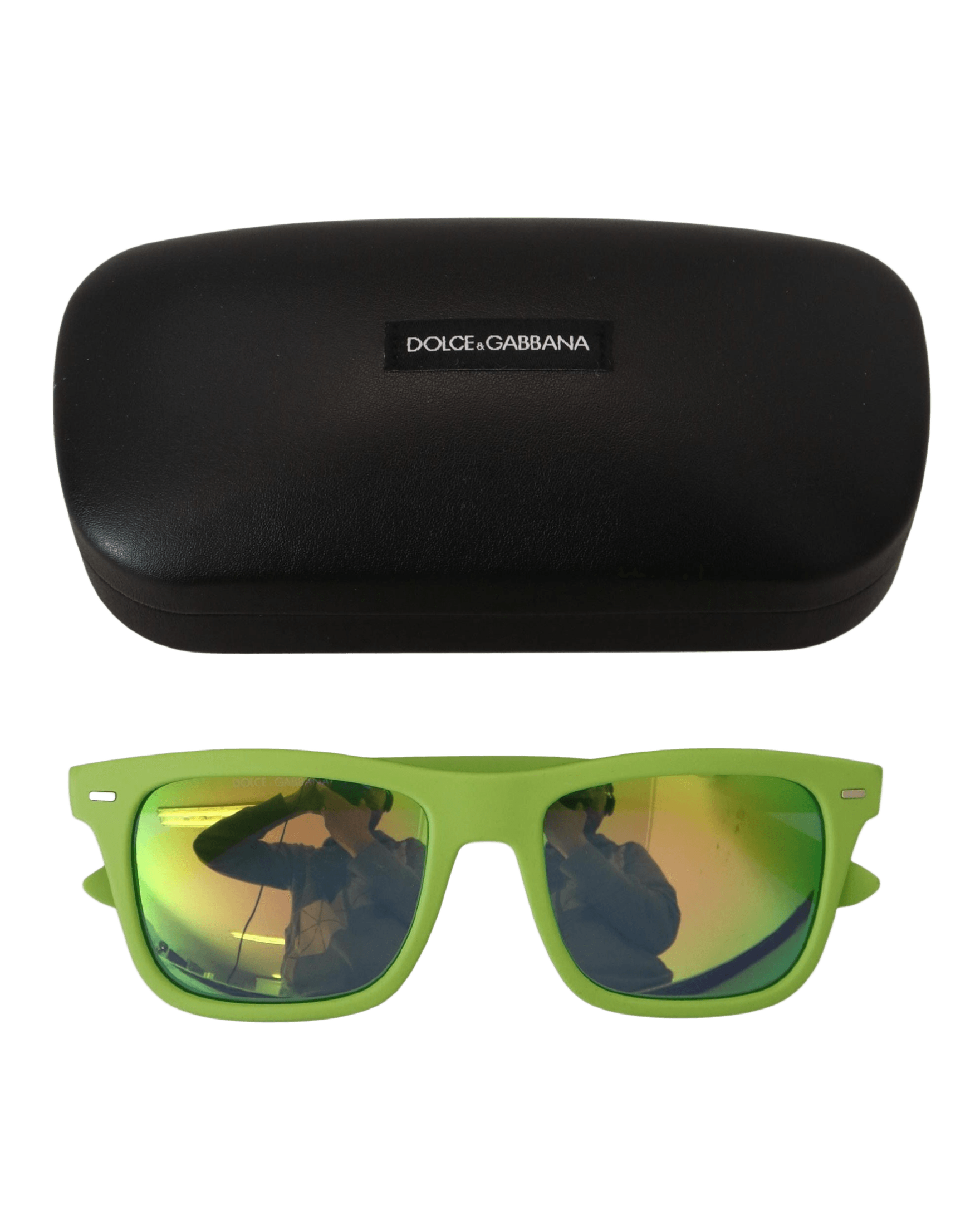 Dolce & Gabbana Green Rubber Full Rim Frame Shades Dg6095 Acid Sunglasses Glam Steals