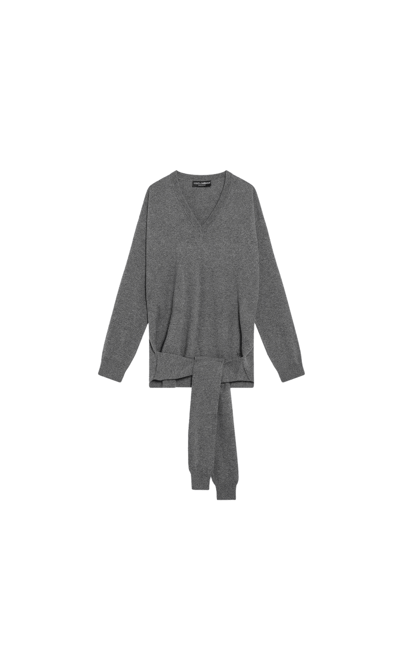 Dolce & Gabbana Grey Cashmere Sweater Glam Steals