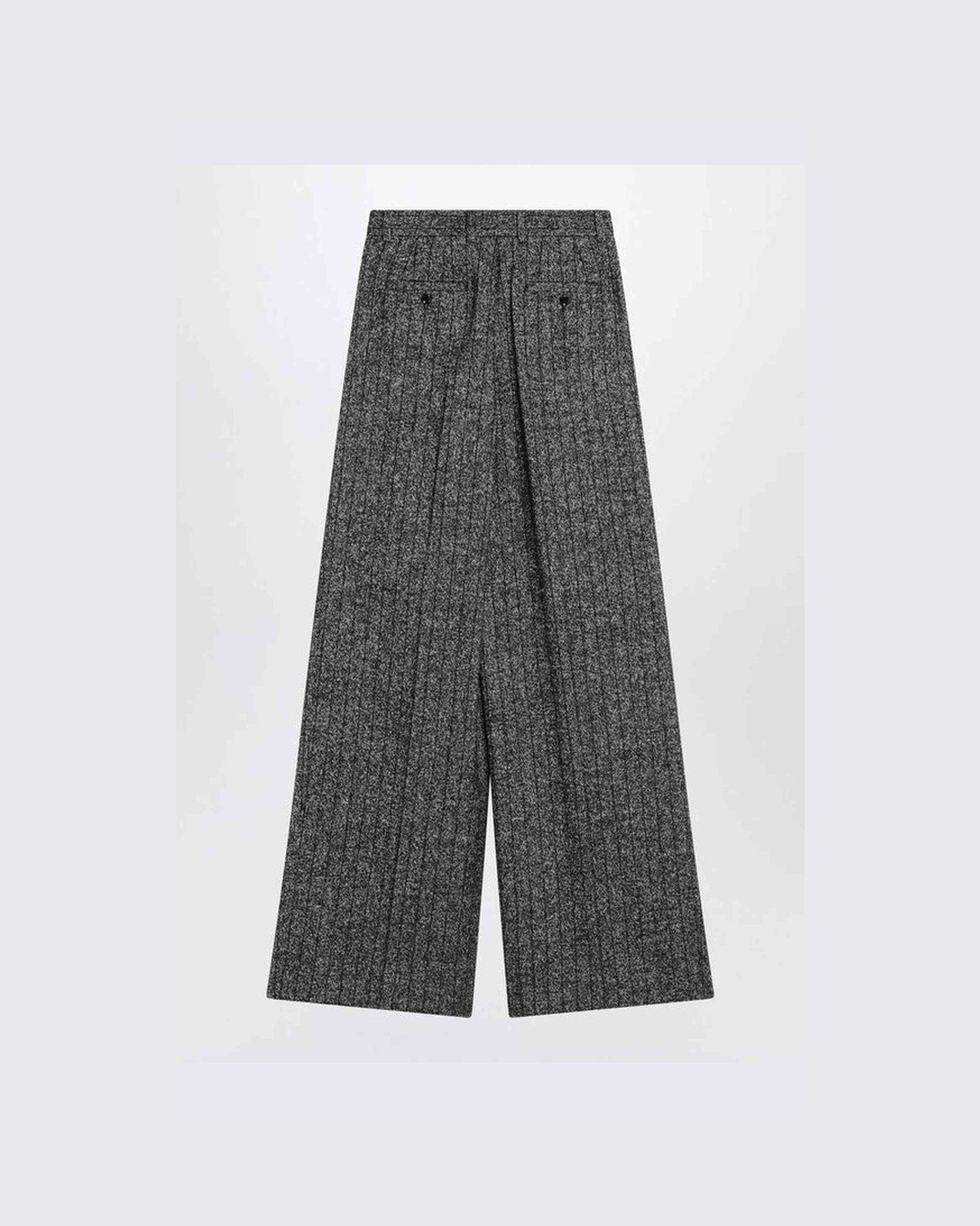 Dolce & Gabbana Grey Wide Dark Striped Trouser Glam Steals