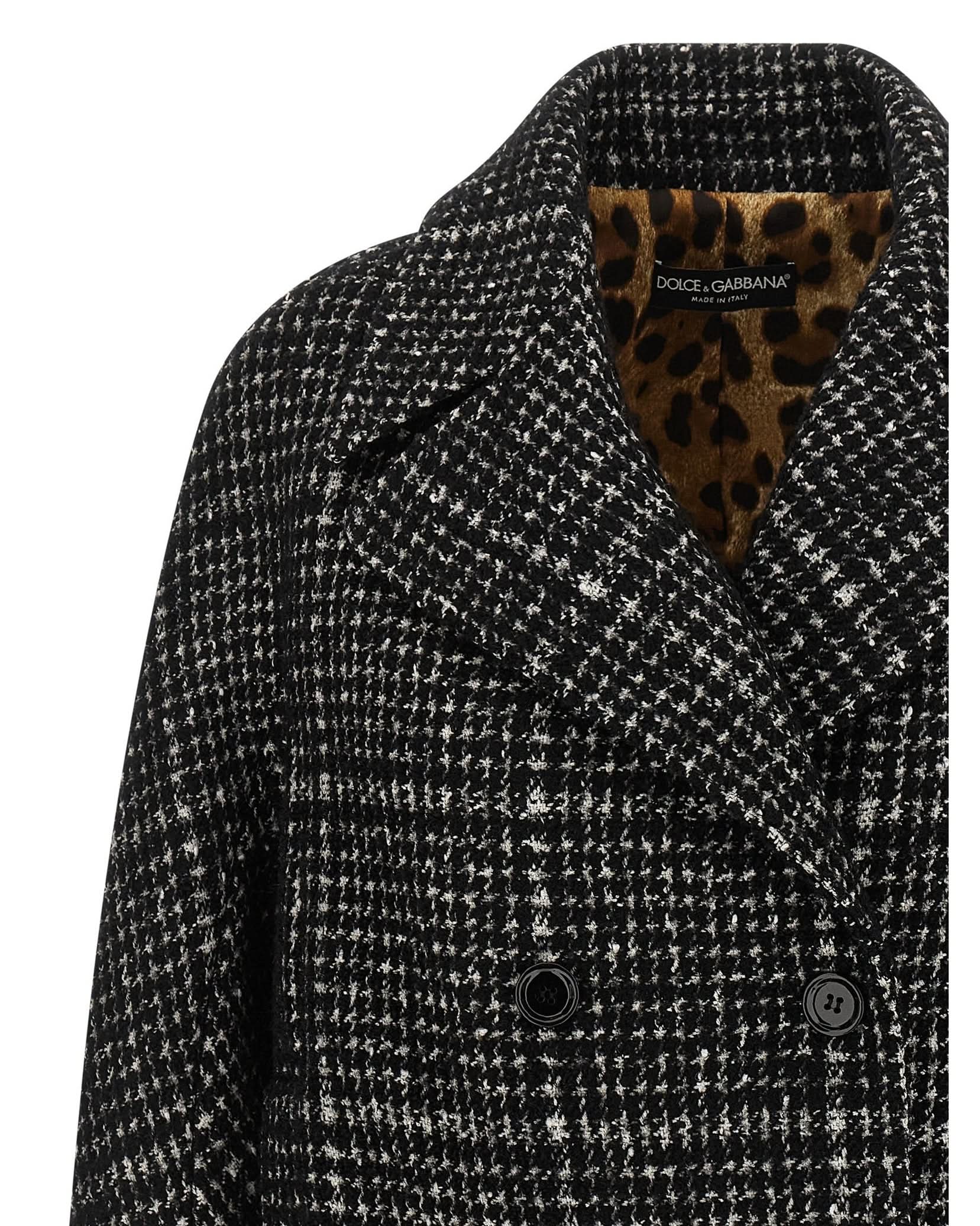 Dolce & Gabbana Houndstooth Coat Glam Steals