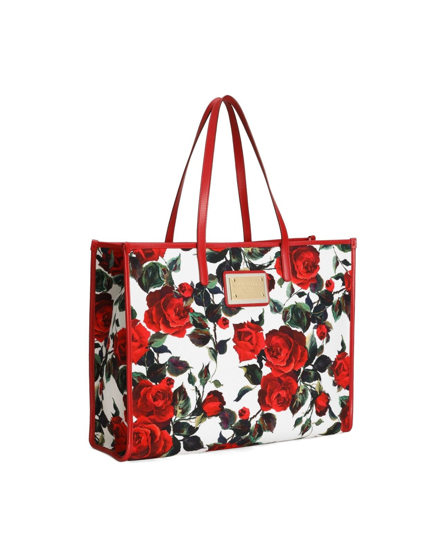 Dolce & Gabbana Large Rose Print Shoulder Bag Glam Steals